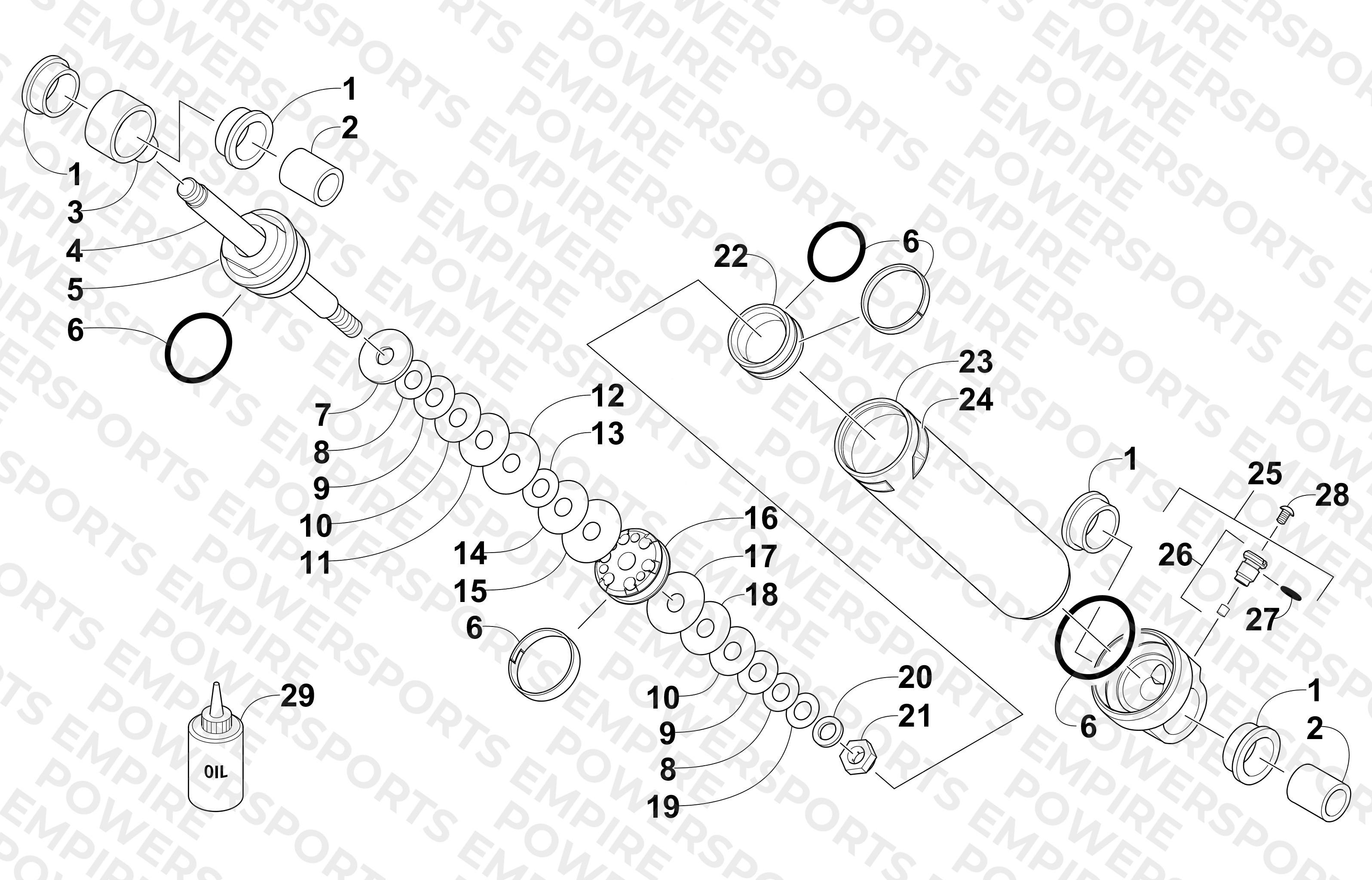 REAR SUSPENSION REAR ARM SHOCK ABSORBER