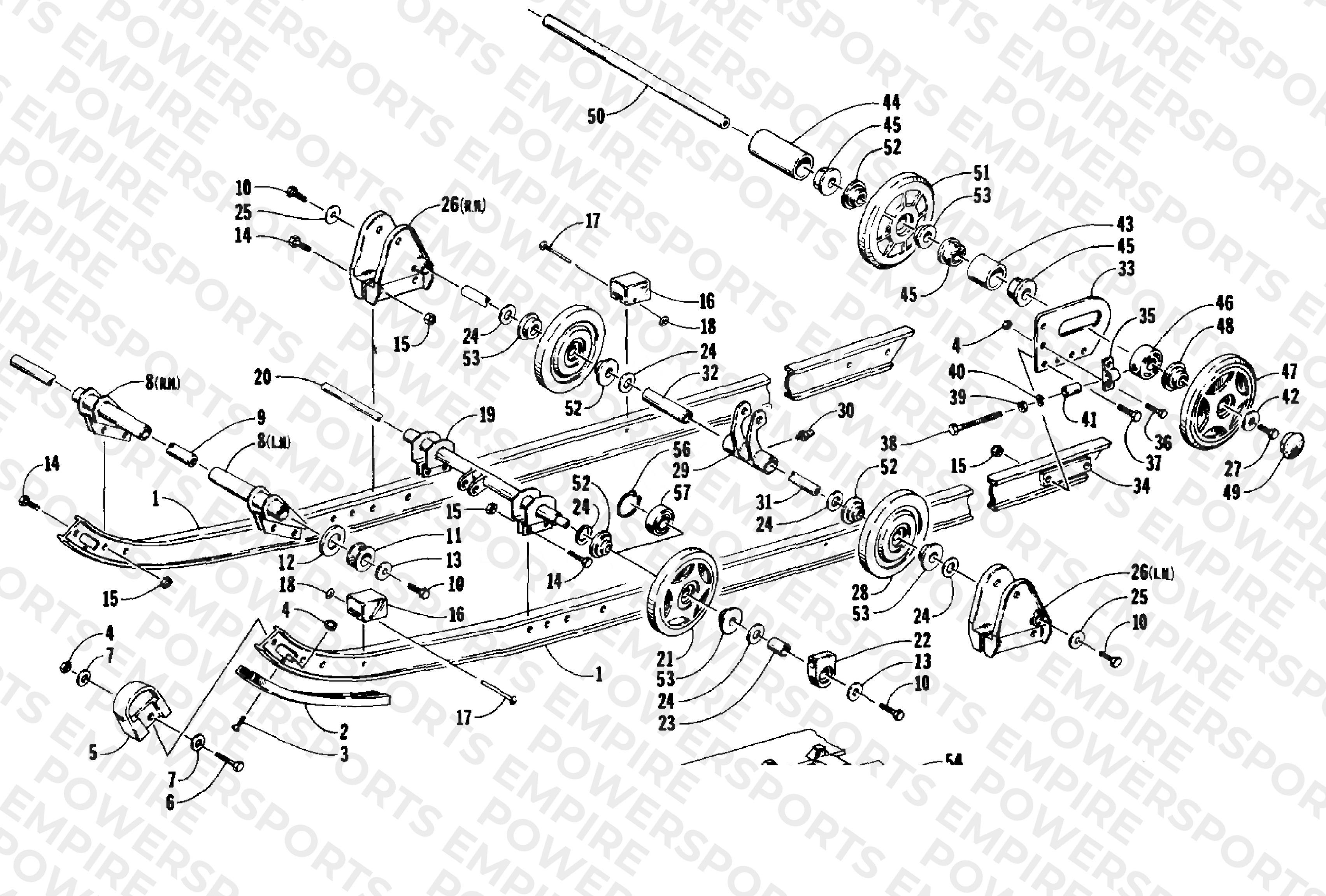 SLIDE RAIL AND TRACK ASSEMBLY