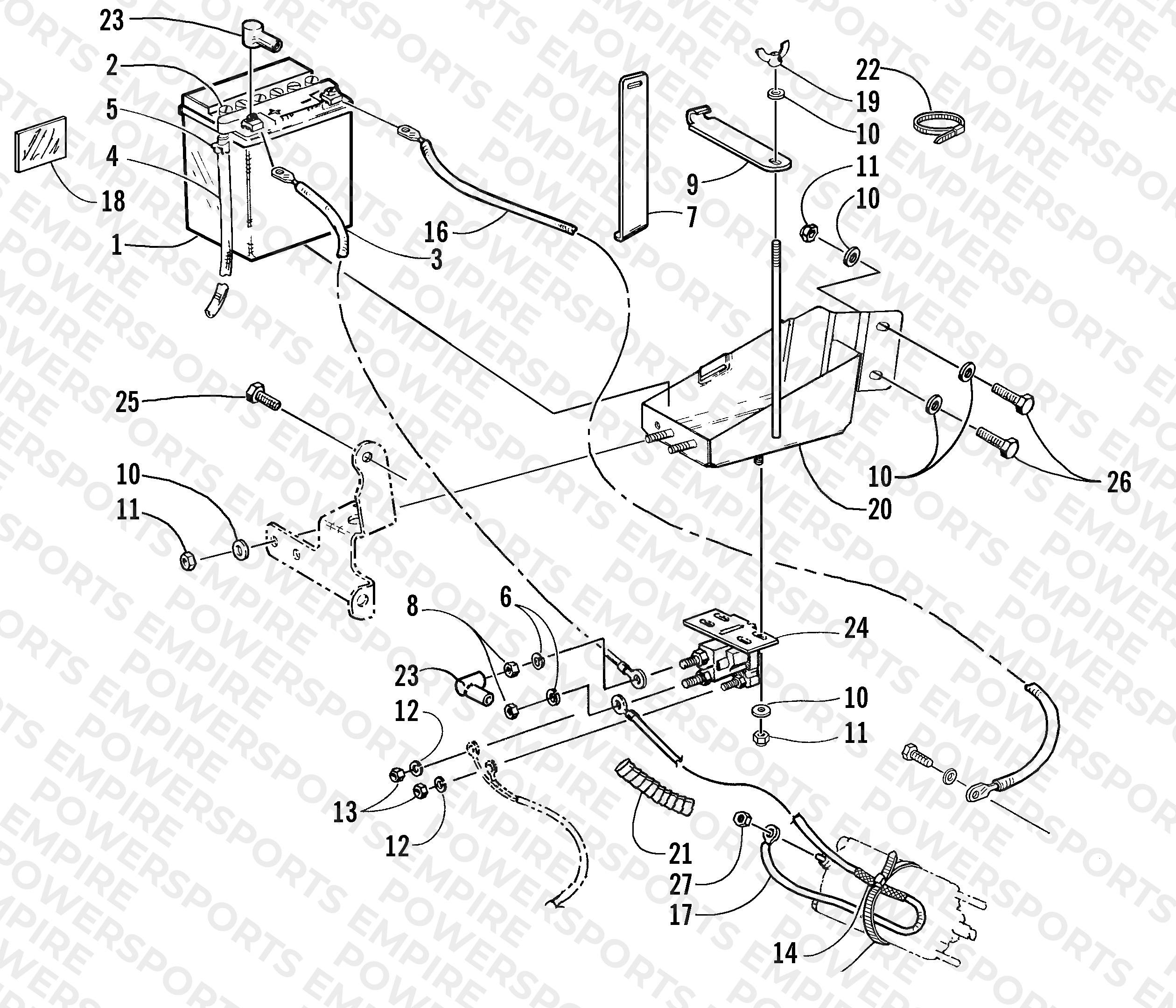 BATTERY, SOLENOID, AND CABLES