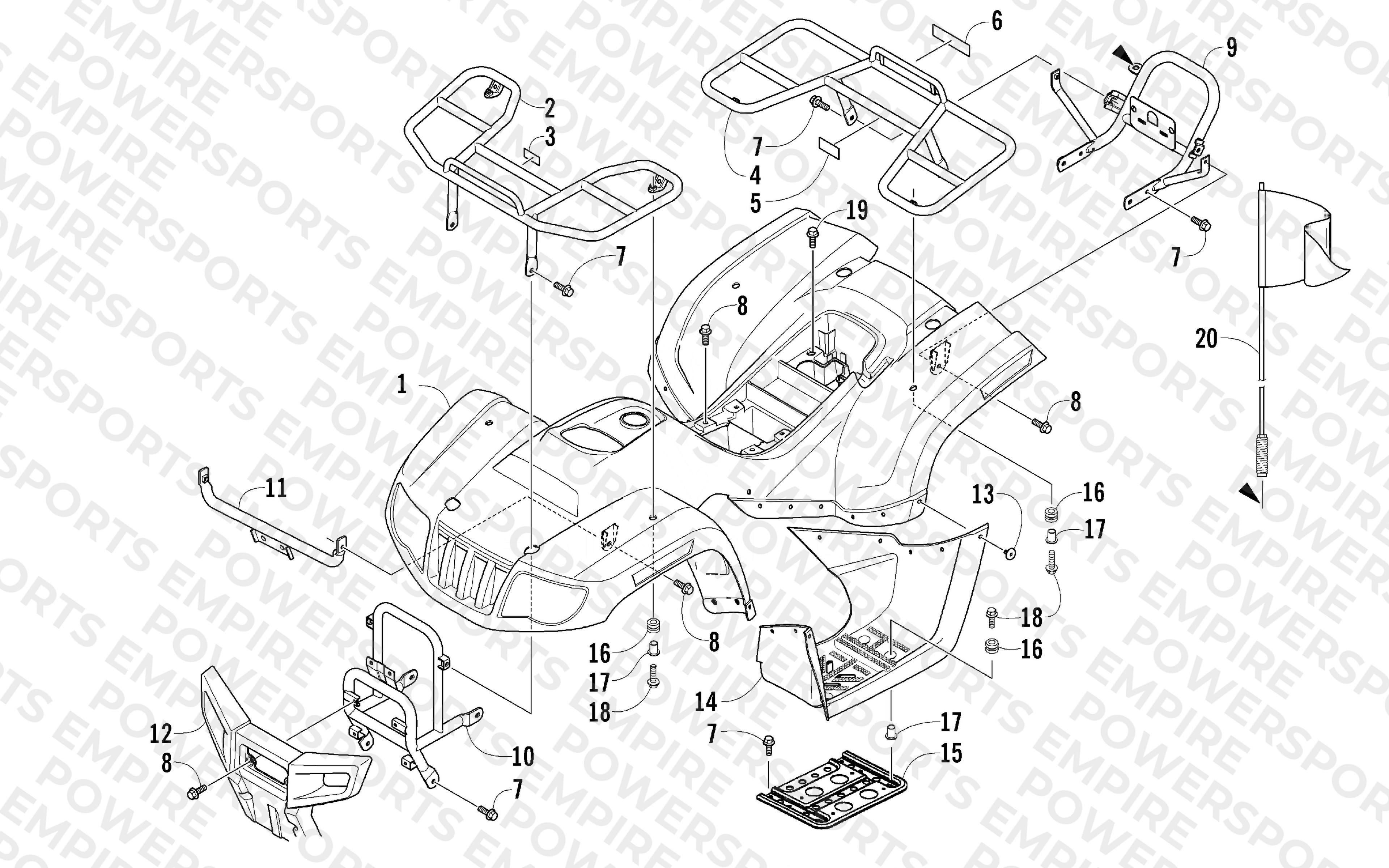 BODY PANEL AND RACK ASSEMBLY
