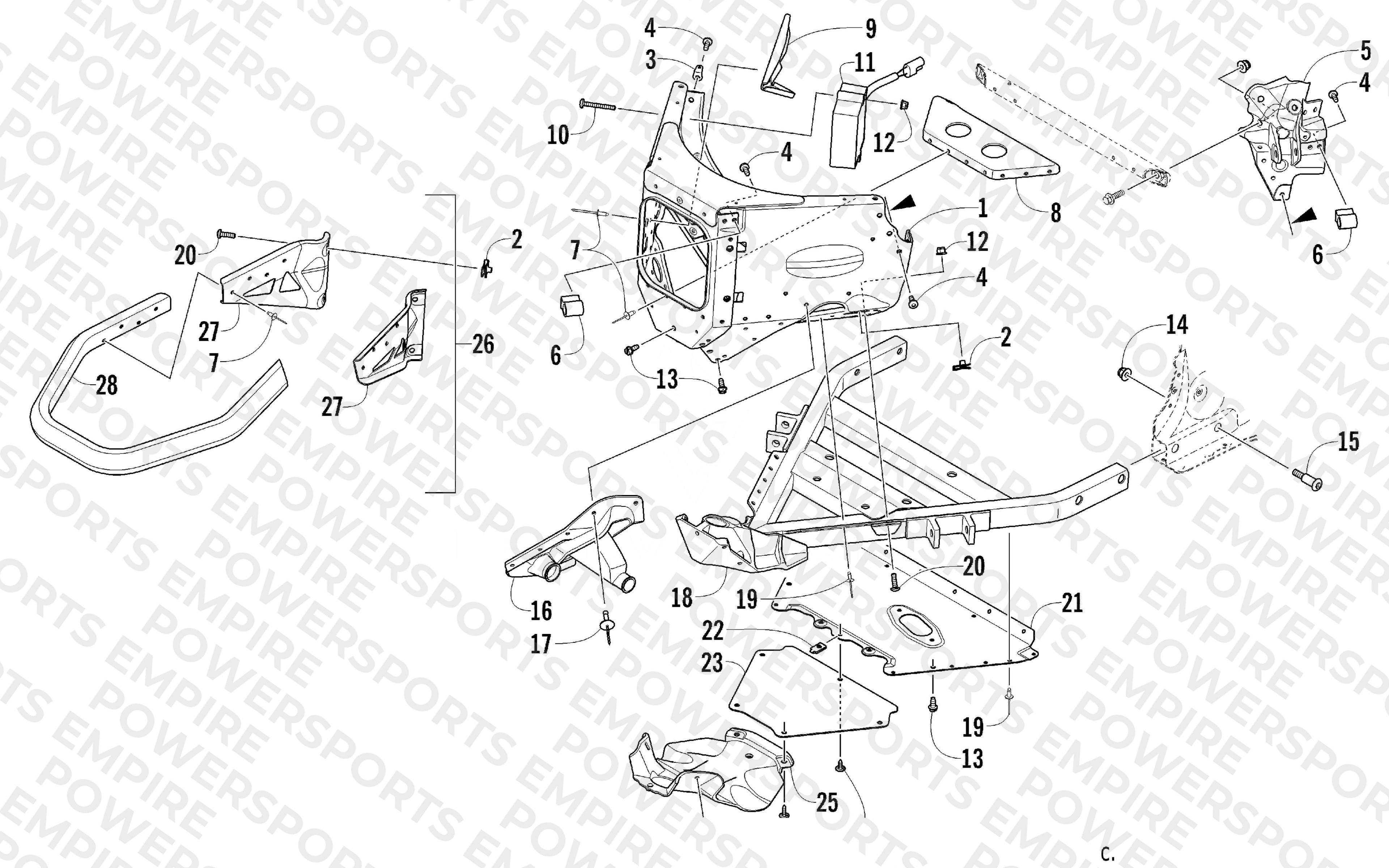 FRONT BUMPER AND FRAME ASSEMBLY
