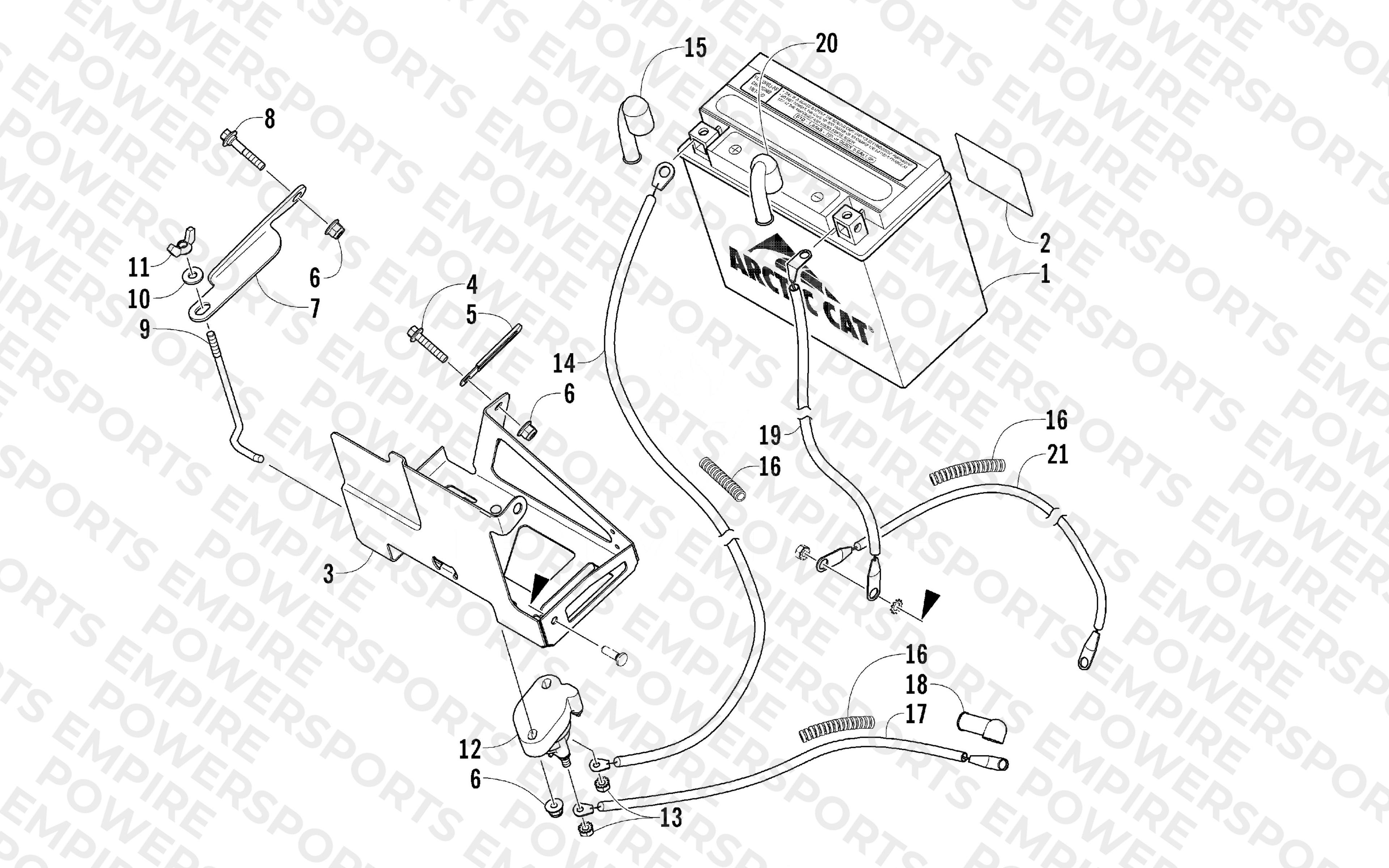 BATTERY AND TRAY ASSEMBLY
