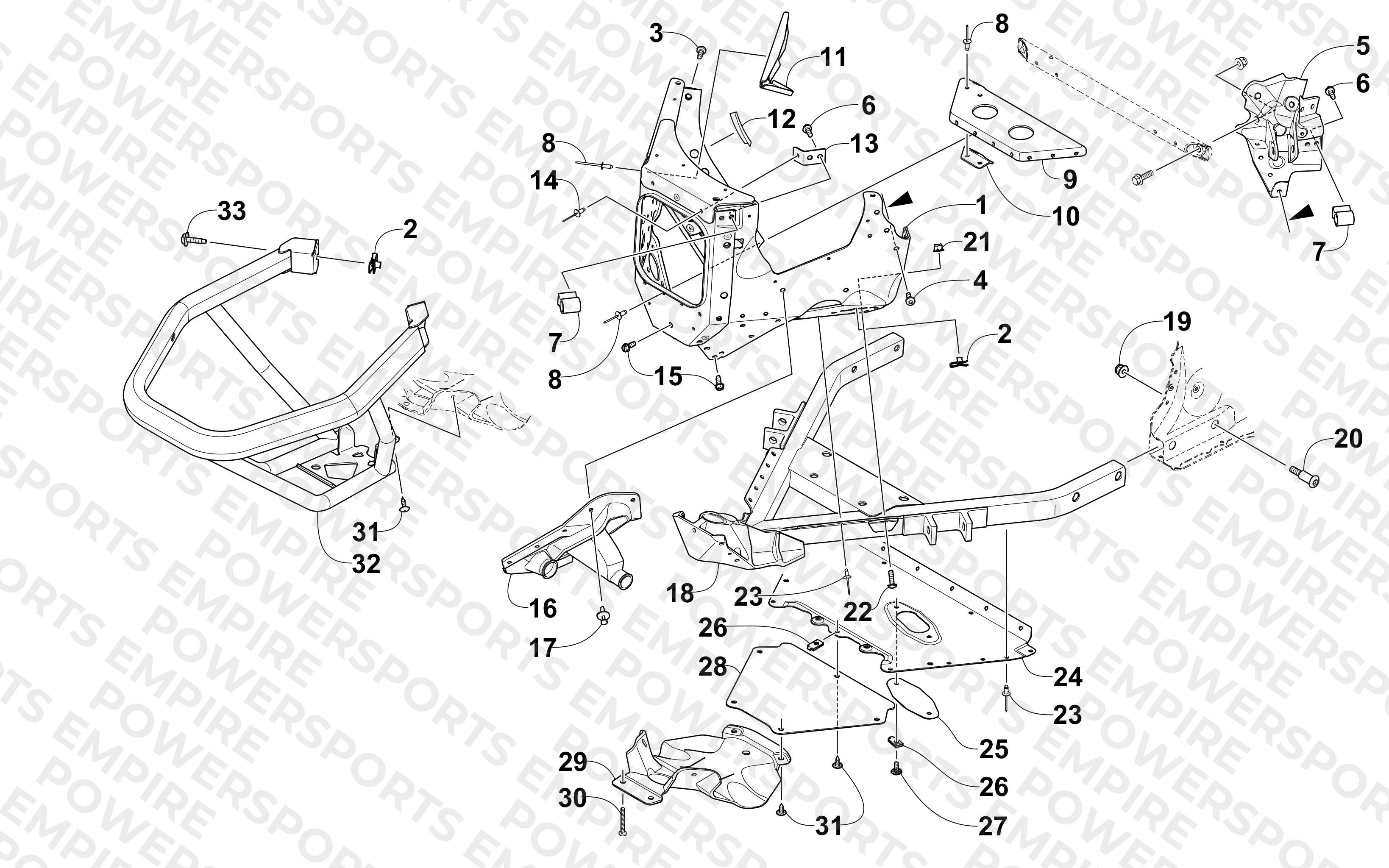 FRONT BUMPER AND FRAME ASSEMBLY
