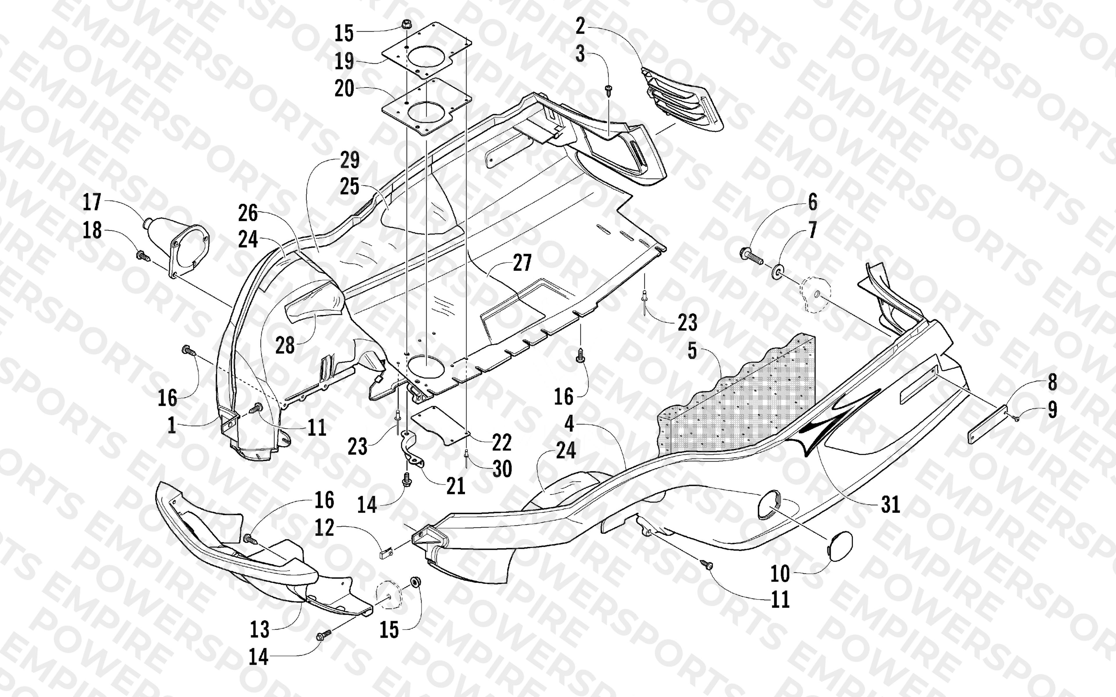 BELLY PAN AND FRONT BUMPER ASSEMBLY