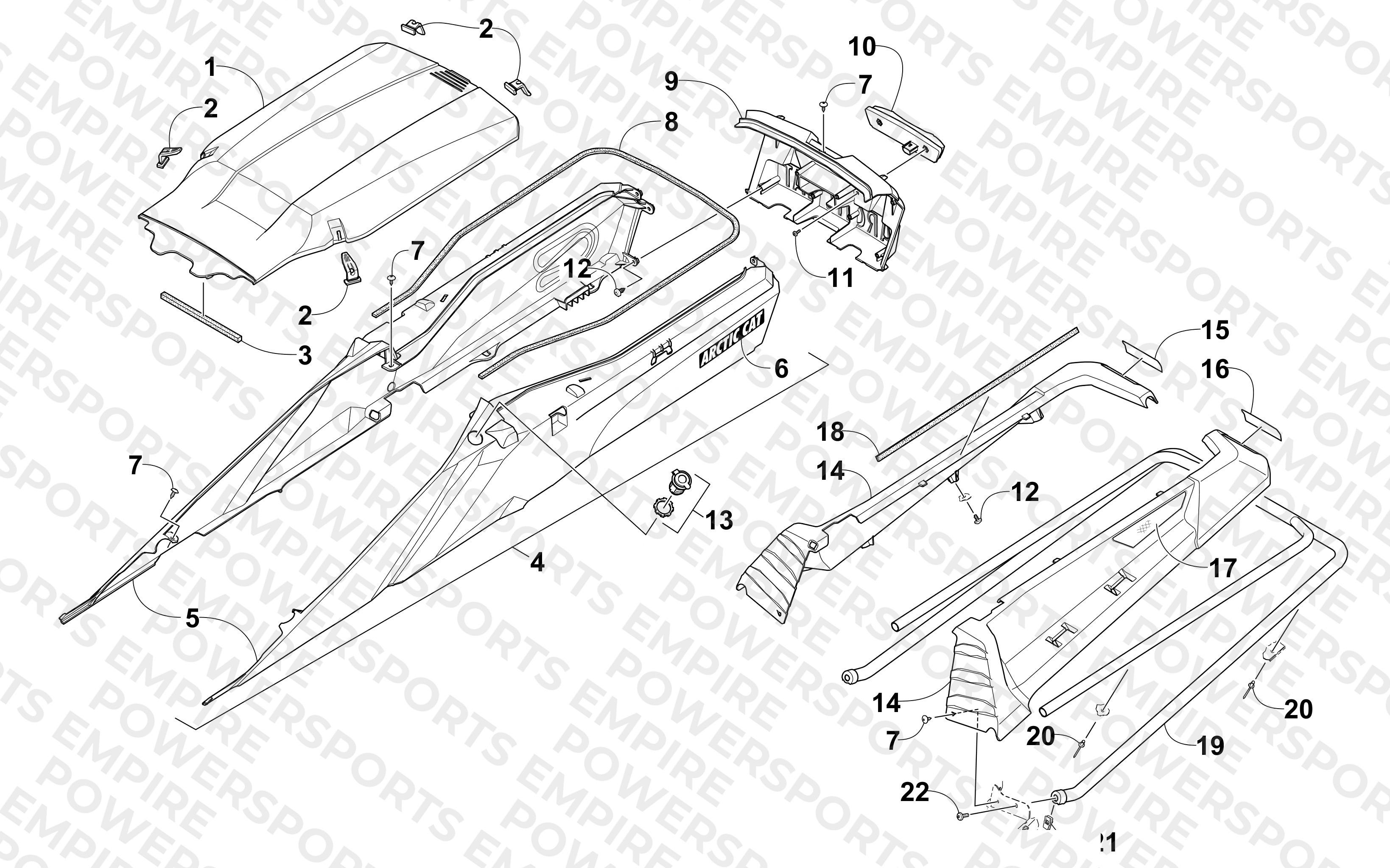 REAR BUMPER, STORAGE, AND TAILLIGHT ASSEMBLY