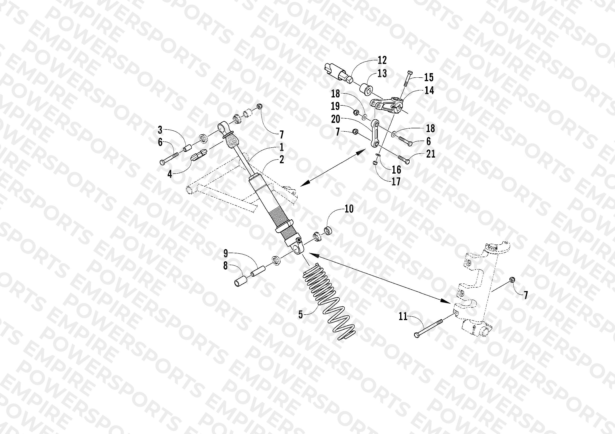 SHOCK ABSORBER AND SWAY BAR ASSEMBLY