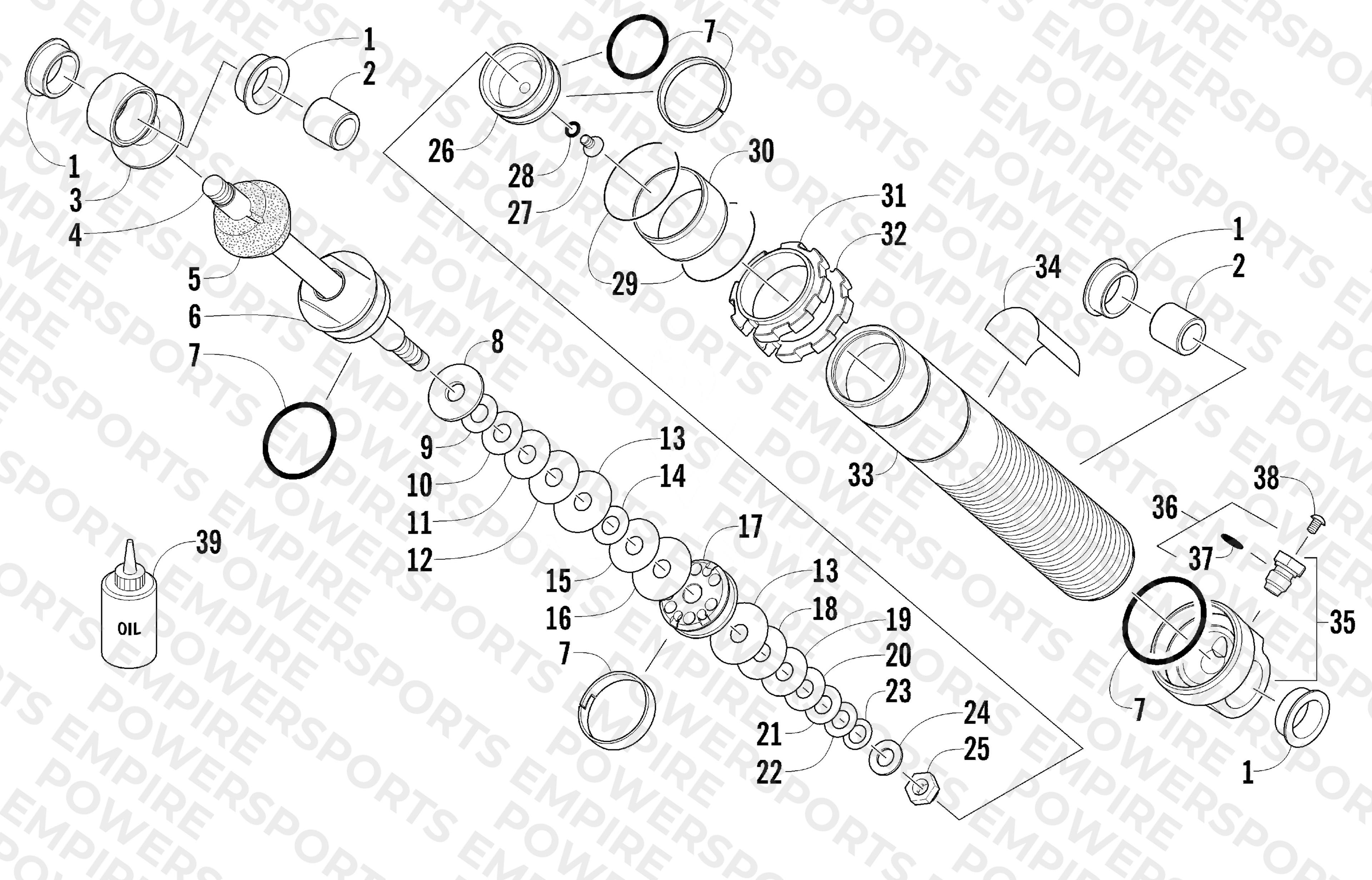 REAR SUSPENSION REAR ARM SHOCK ABSORBER