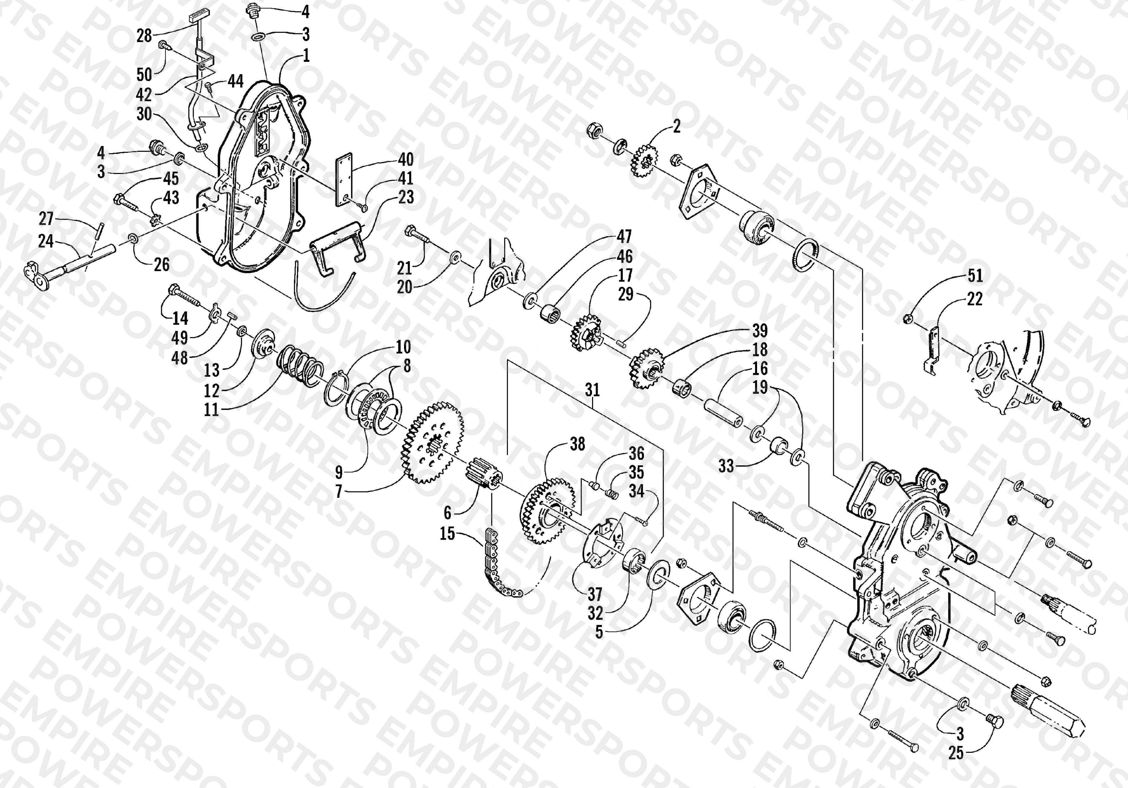 DRIVE/REVERSE DROPCASE ASSEMBLY (Optional)