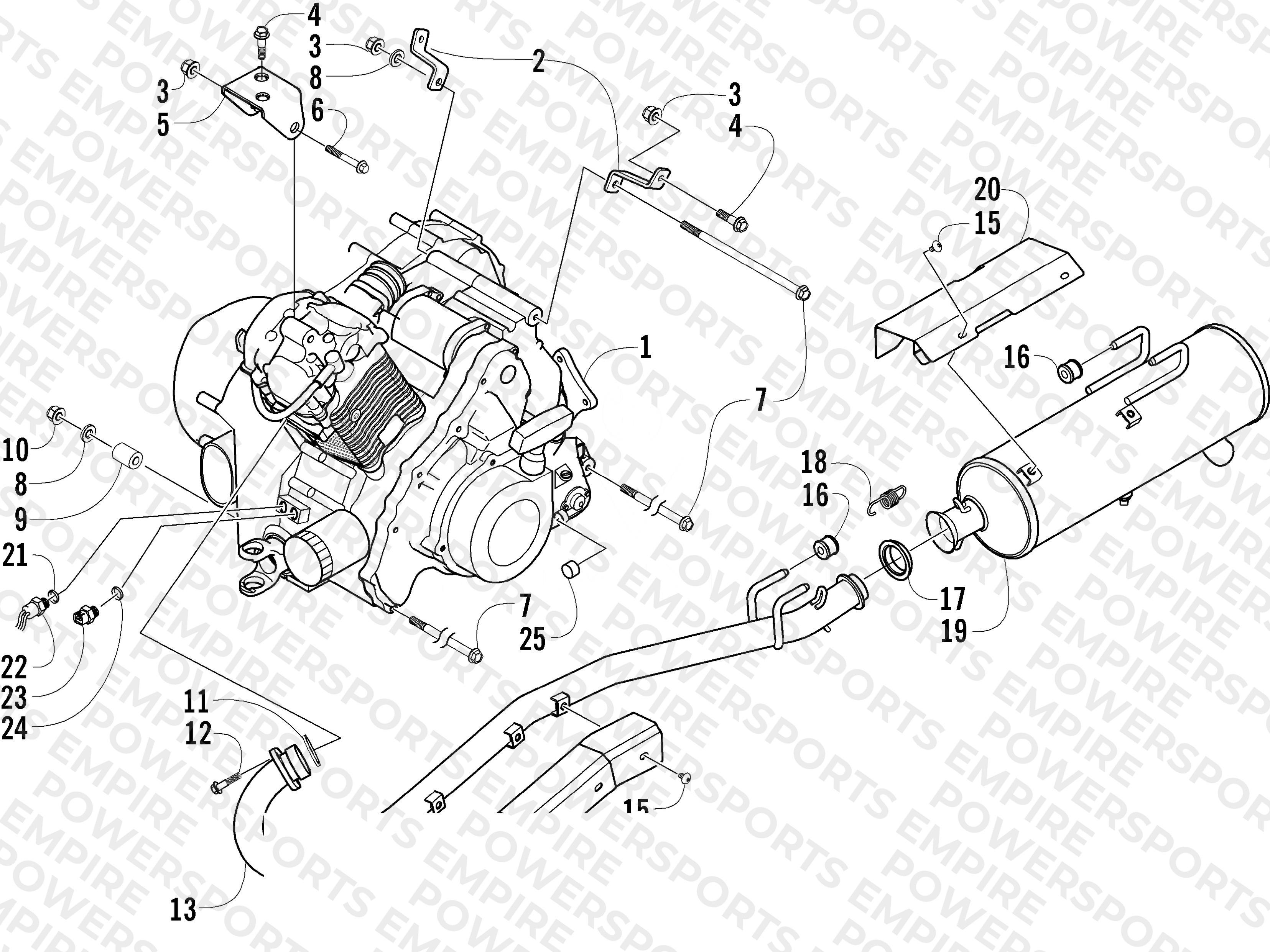 ENGINE AND EXHAUST