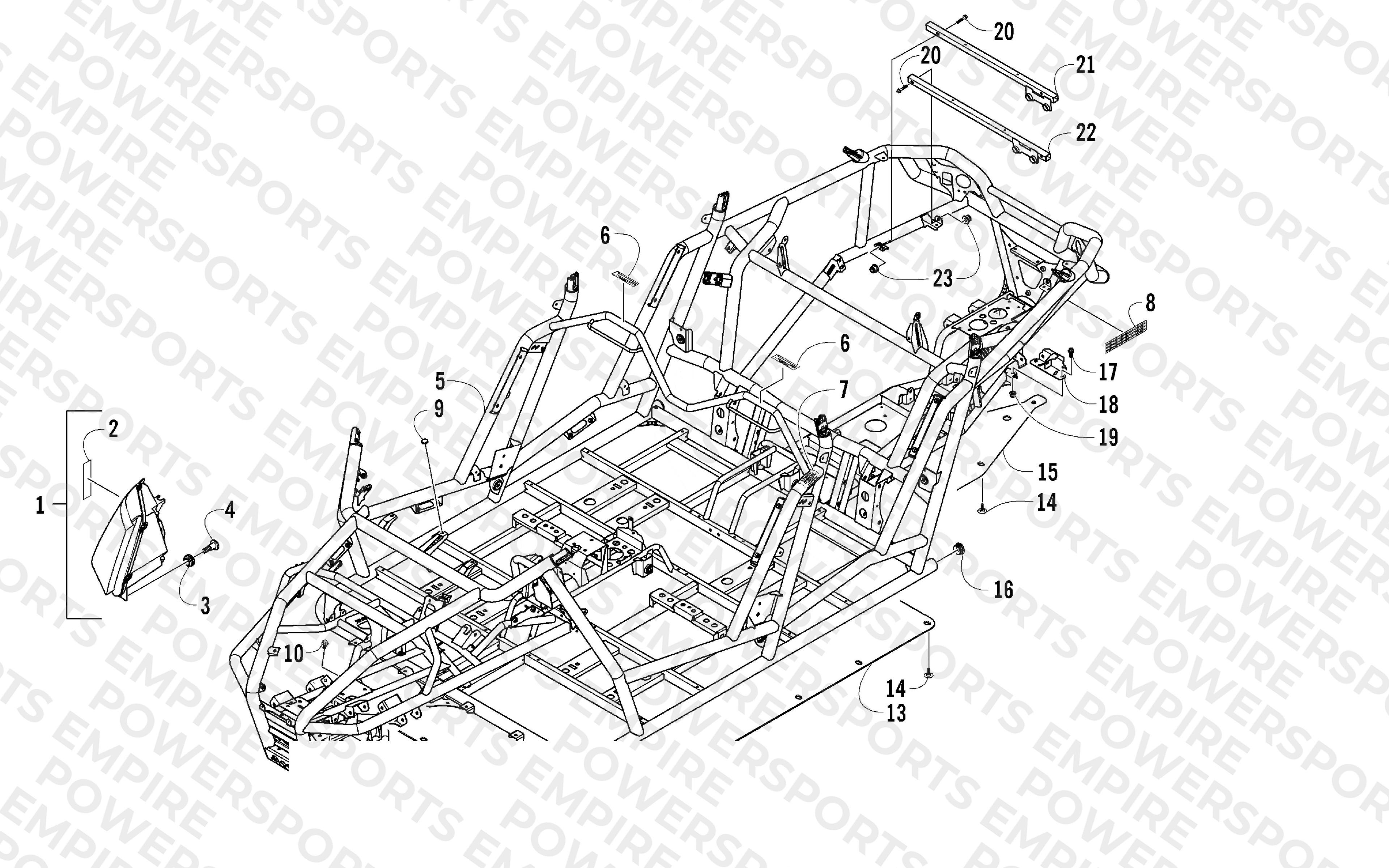 FRAME, HEADLIGHTS, AND RELATED PARTS