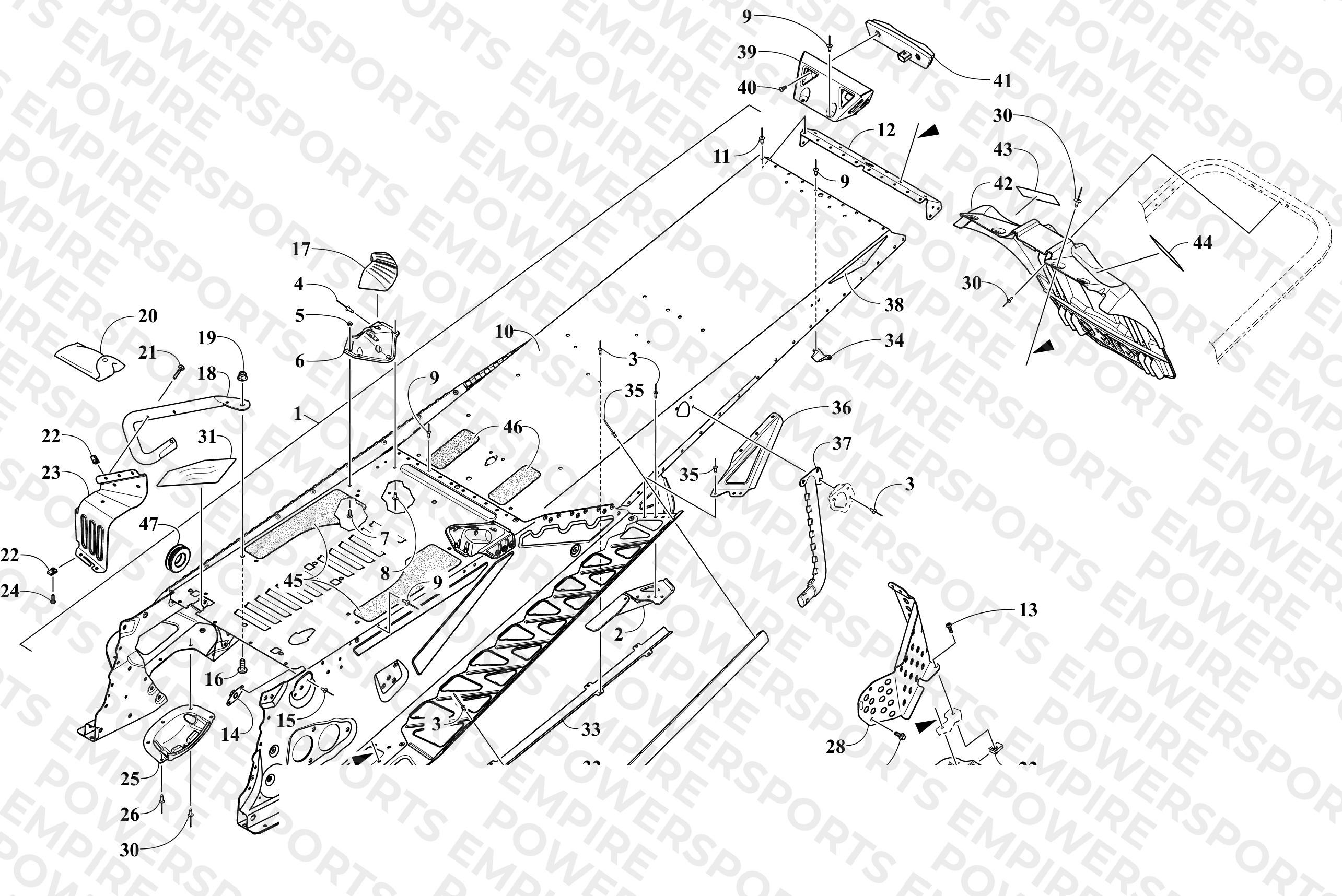 TUNNEL AND SNOWFLAP ASSEMBLY