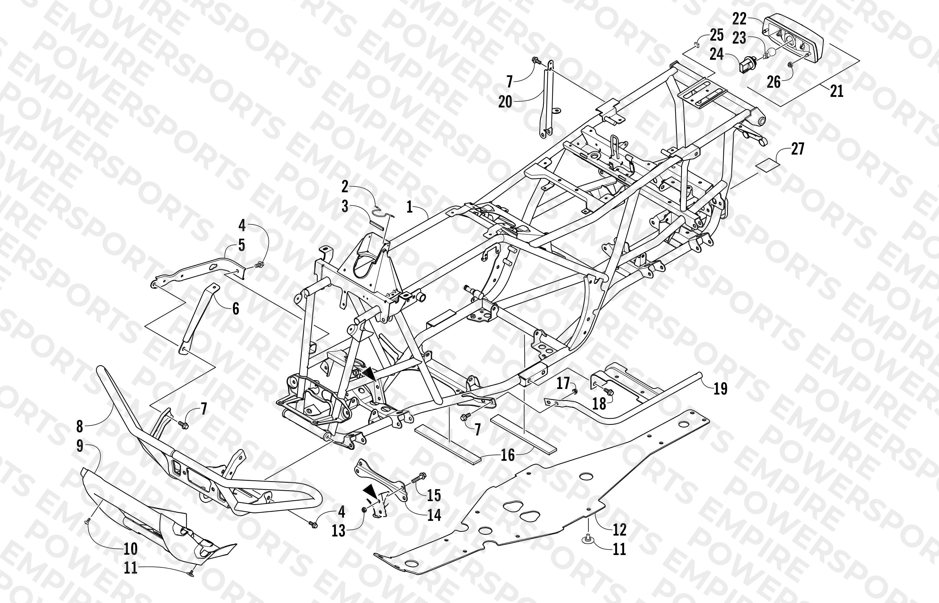 FRAME, TAILLIGHT, AND RELATED PARTS