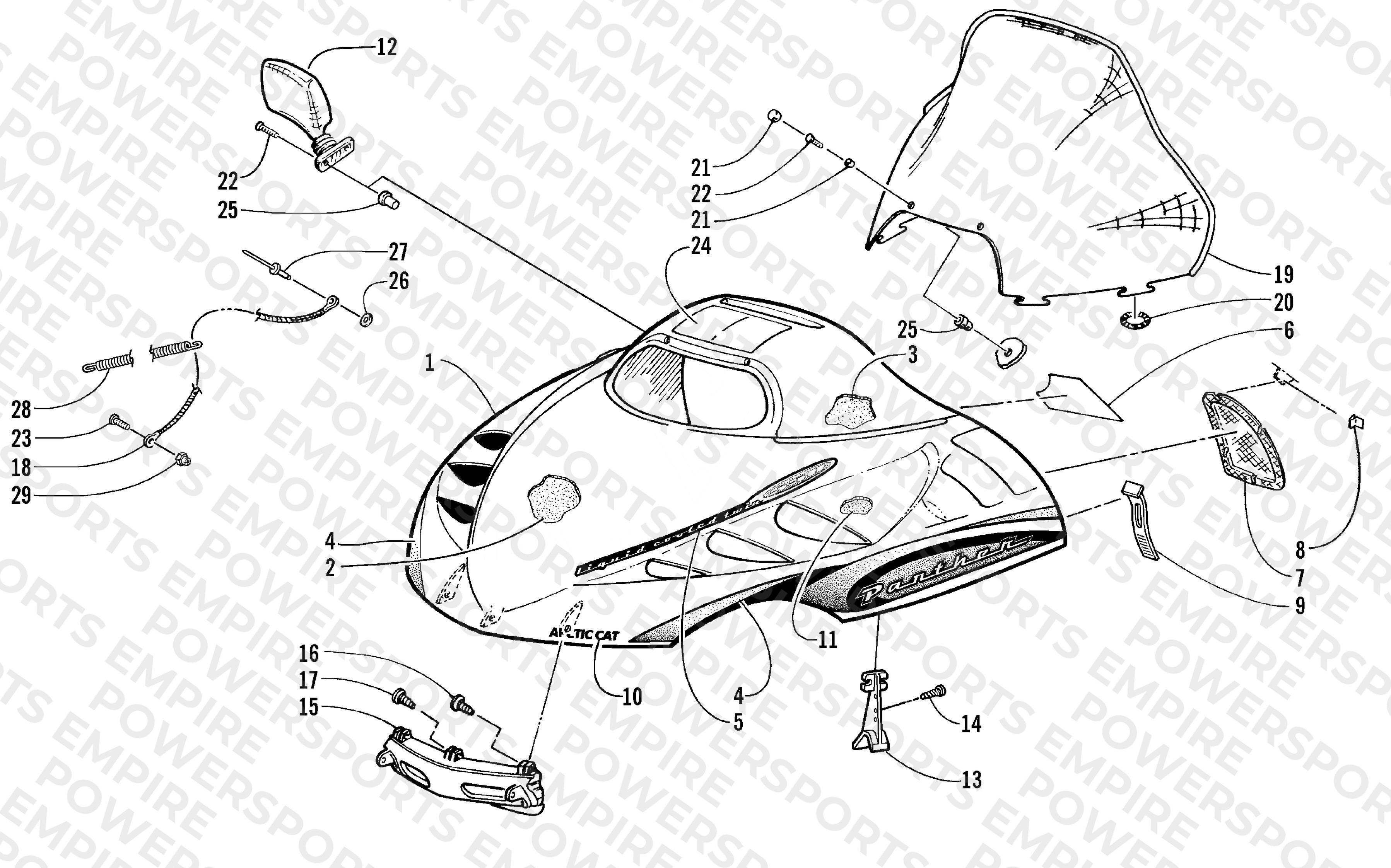 HOOD AND WINDSHIELD ASSEMBLY