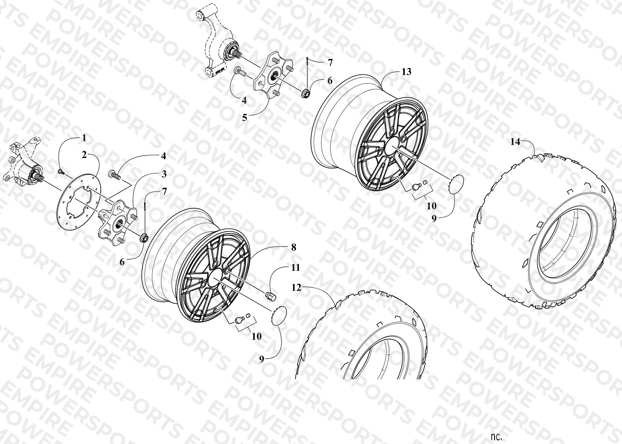 WHEEL AND TIRE ASSEMBLY