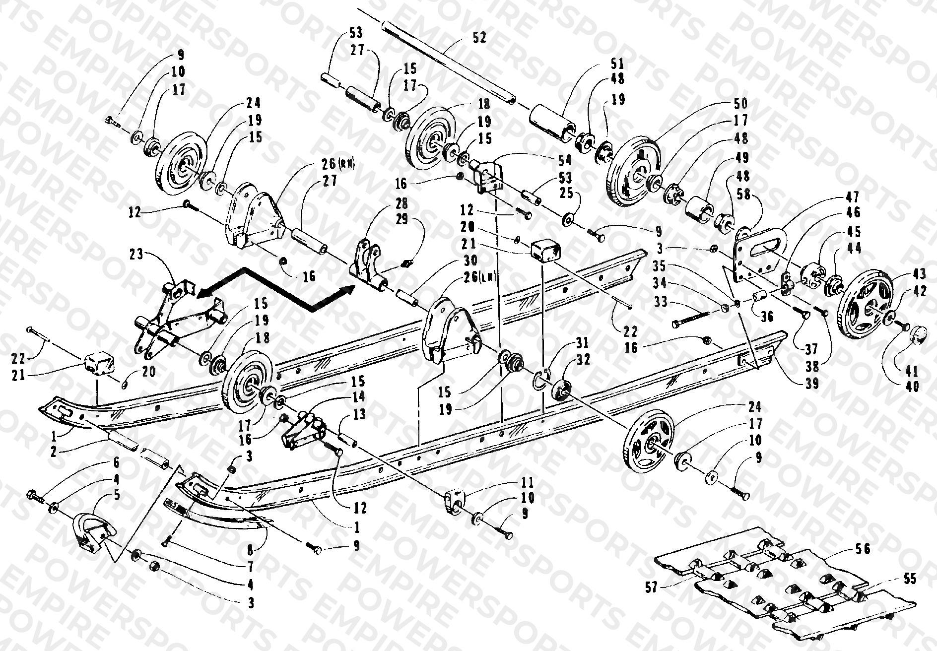 SLIDE RAIL AND TRACK ASSEMBLY