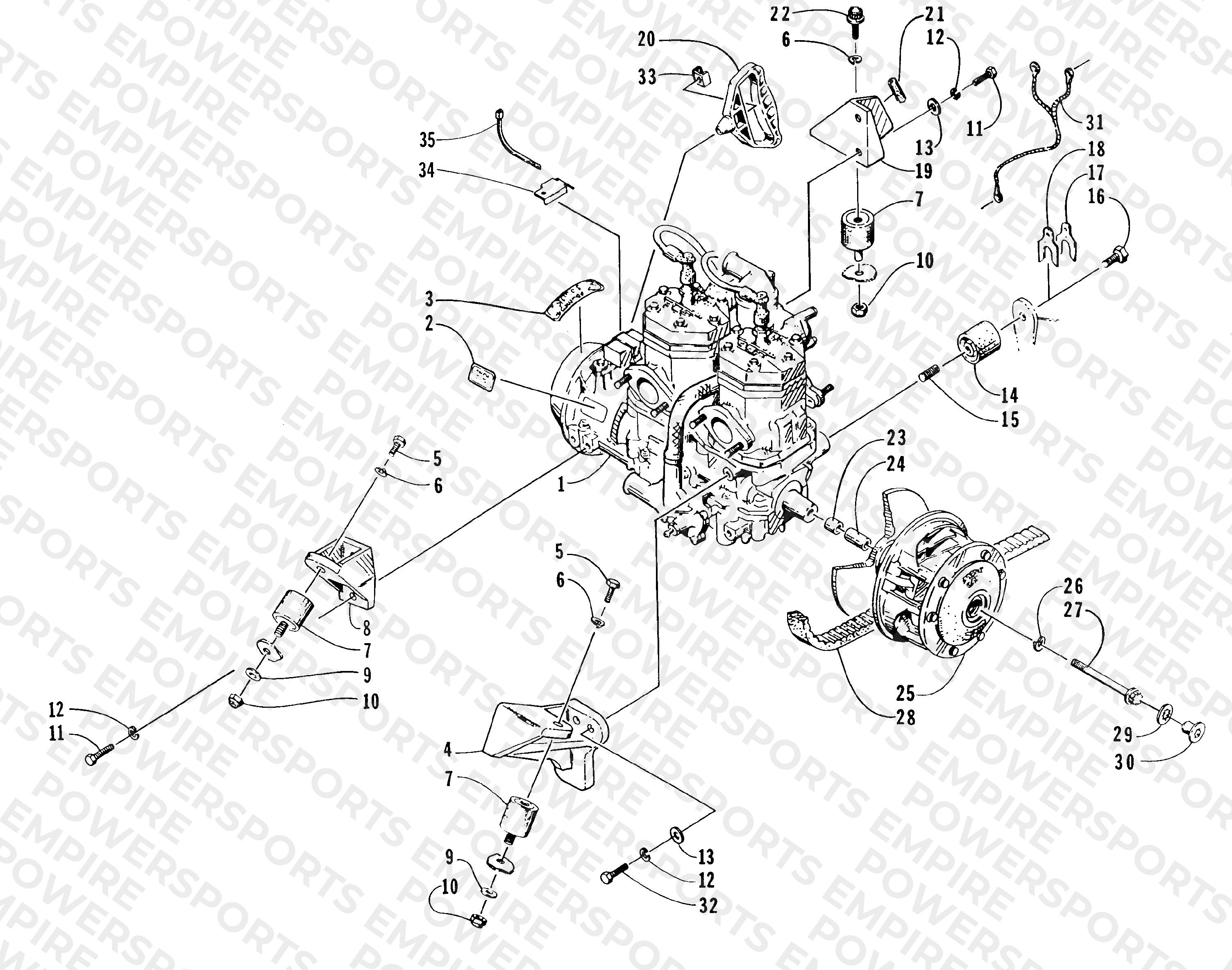 ENGINE AND RELATED PARTS