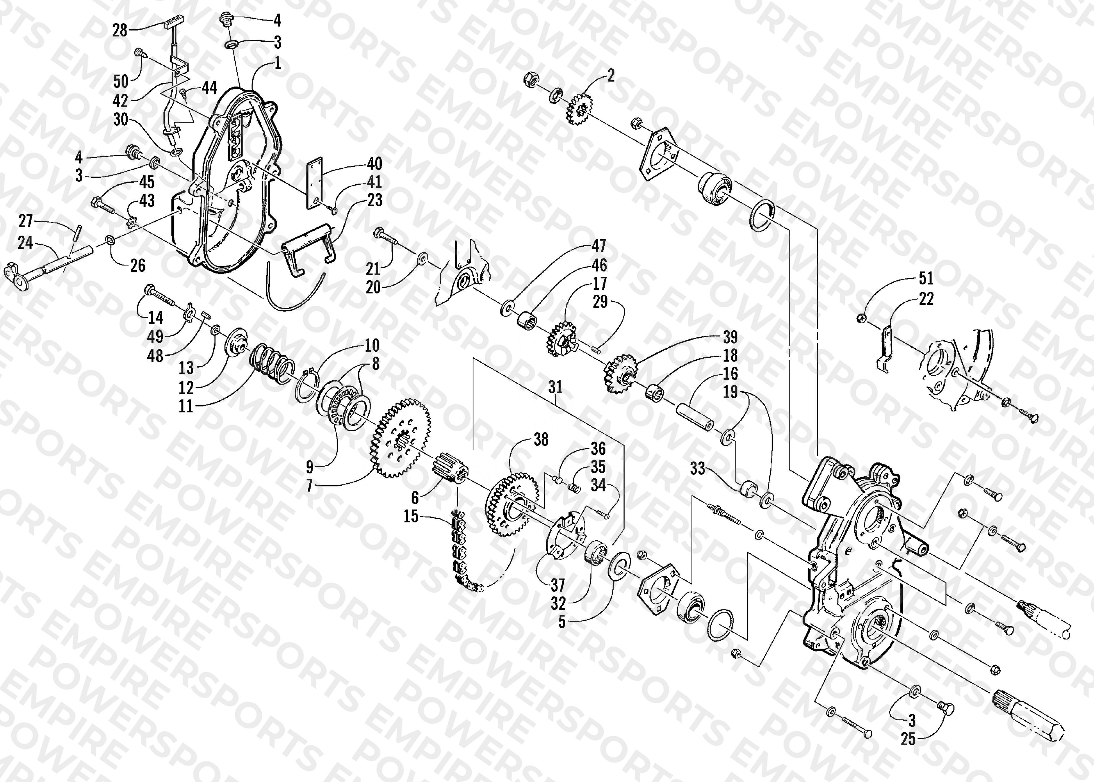 DRIVE/REVERSE DROPCASE ASSEMBLY (Optional)