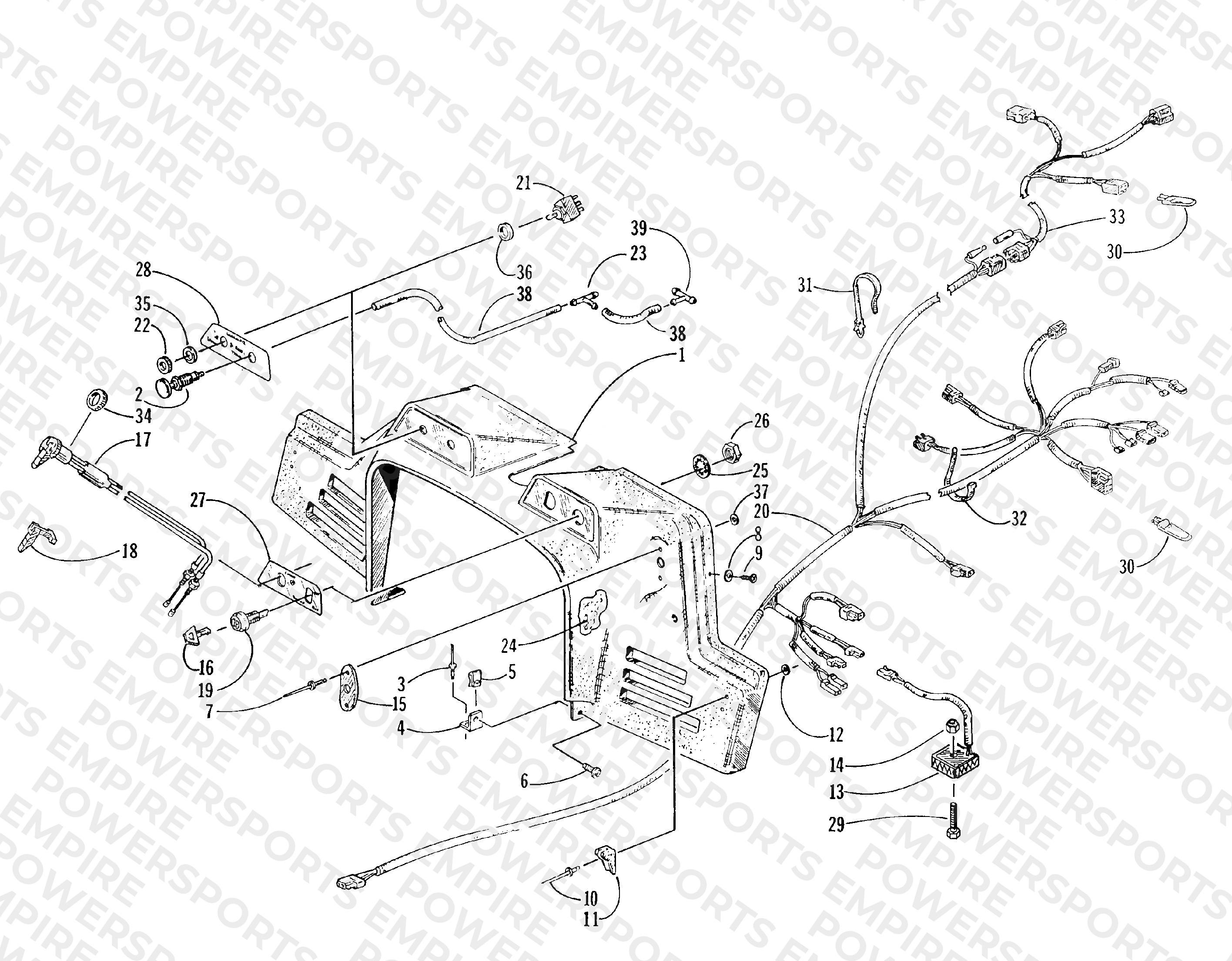 CONSOLE, SWITCHES, AND WIRING ASSEMBLIES