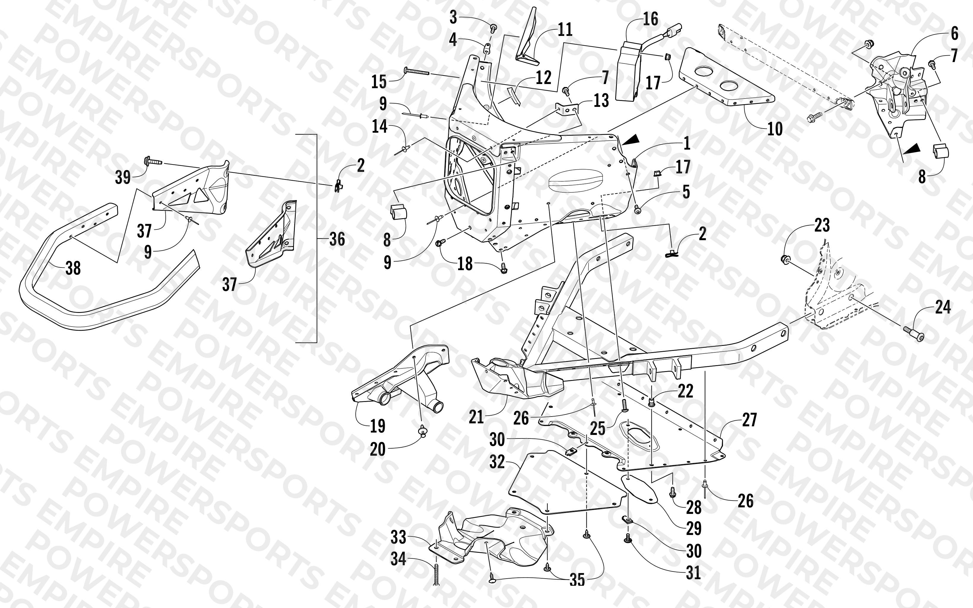 FRONT BUMPER AND FRAME ASSEMBLY