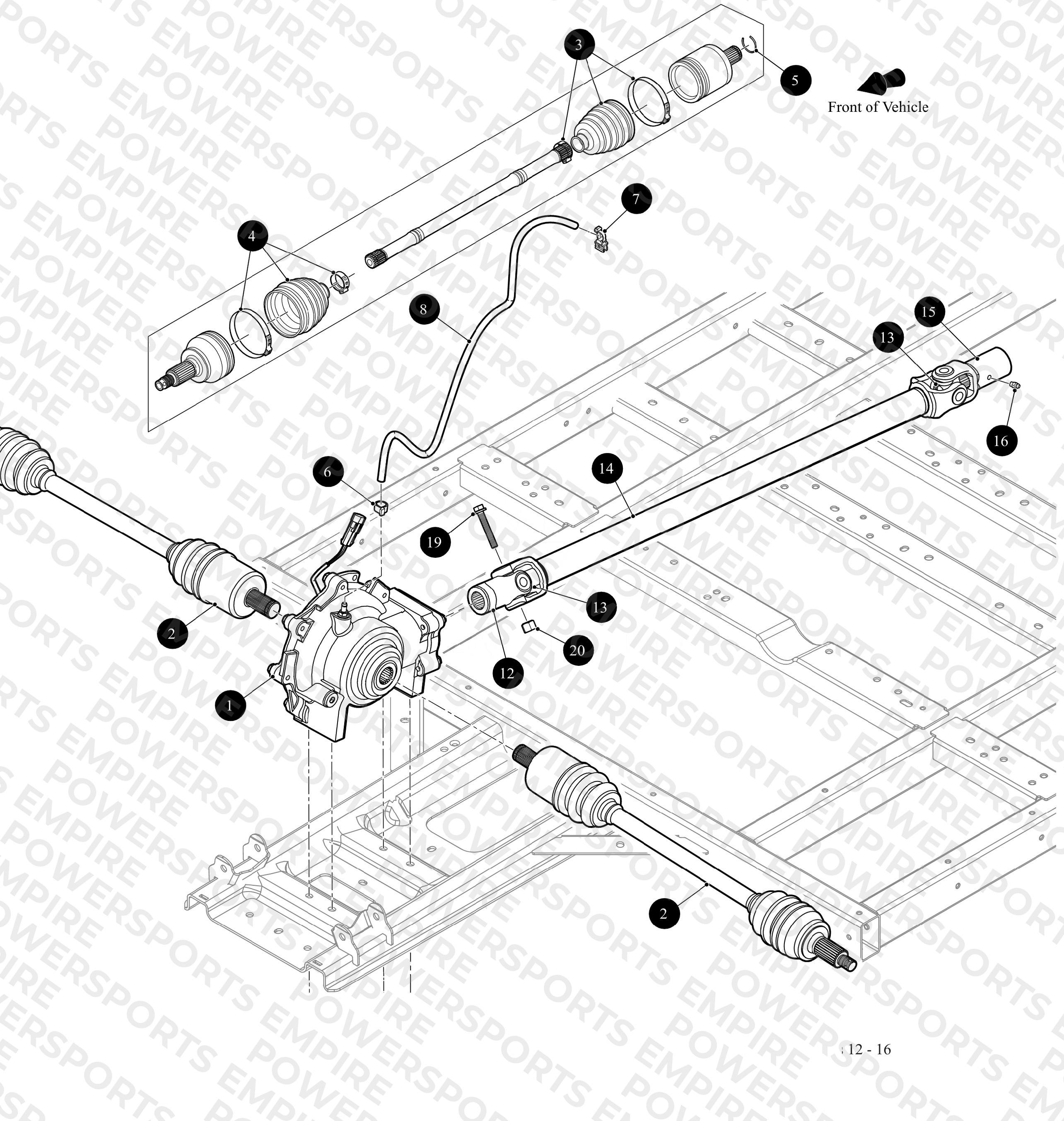 FRONT DRIVE GEARCASEAXLES