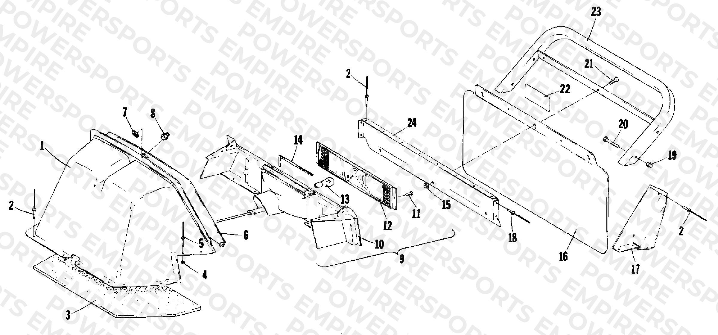 REAR SHROUD AND BUMPER