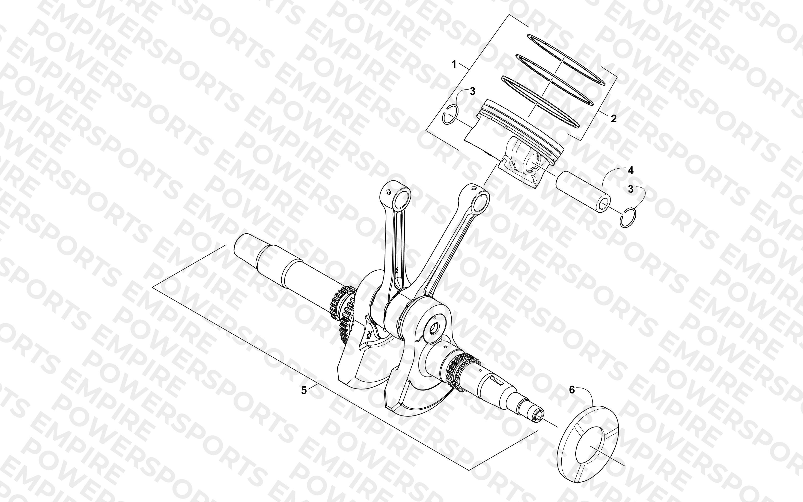 CRANKSHAFT AND PISTON ASSEMBLY
