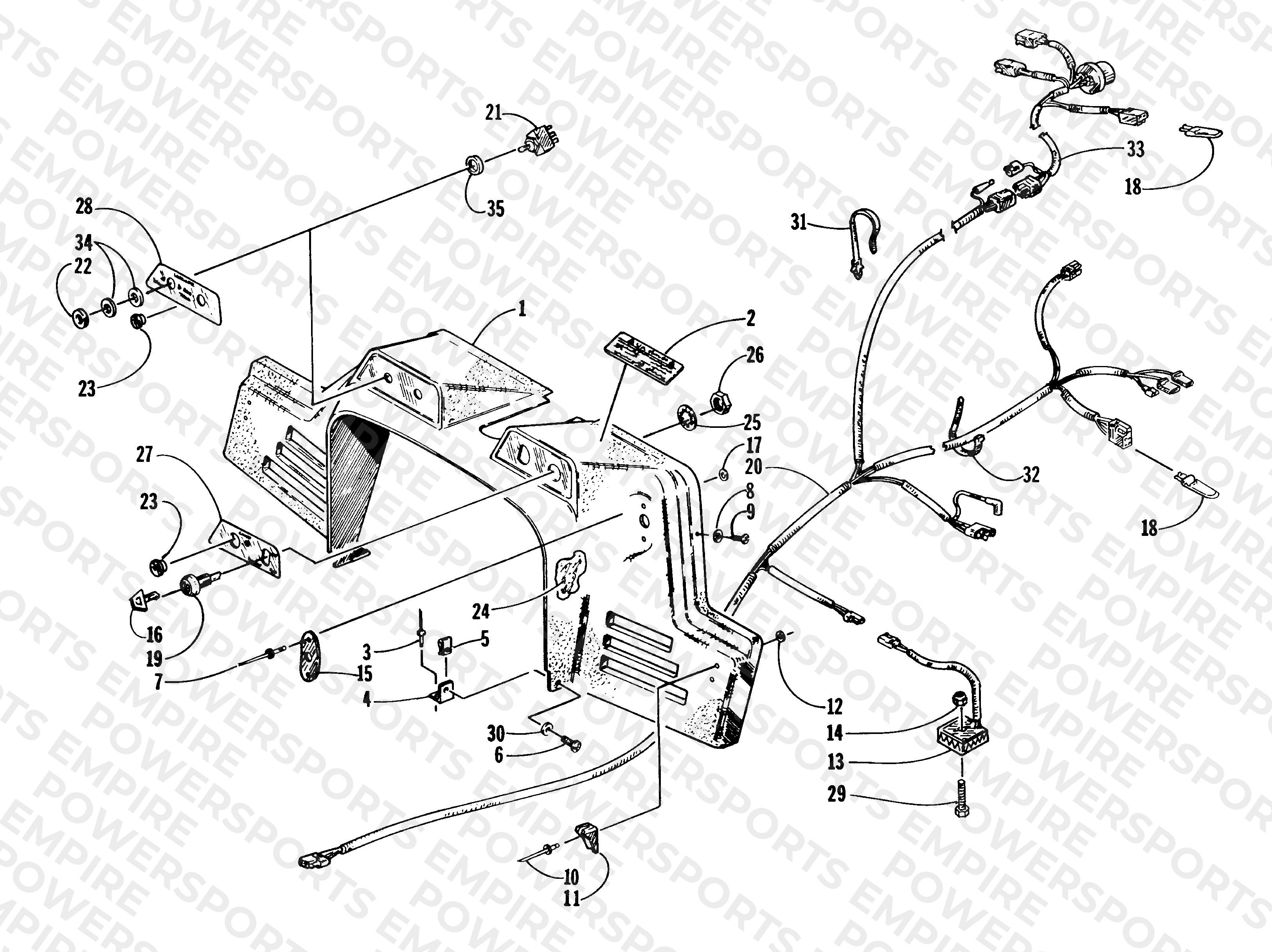CONSOLE, SWITCHES, AND WIRING ASSEMBLIES