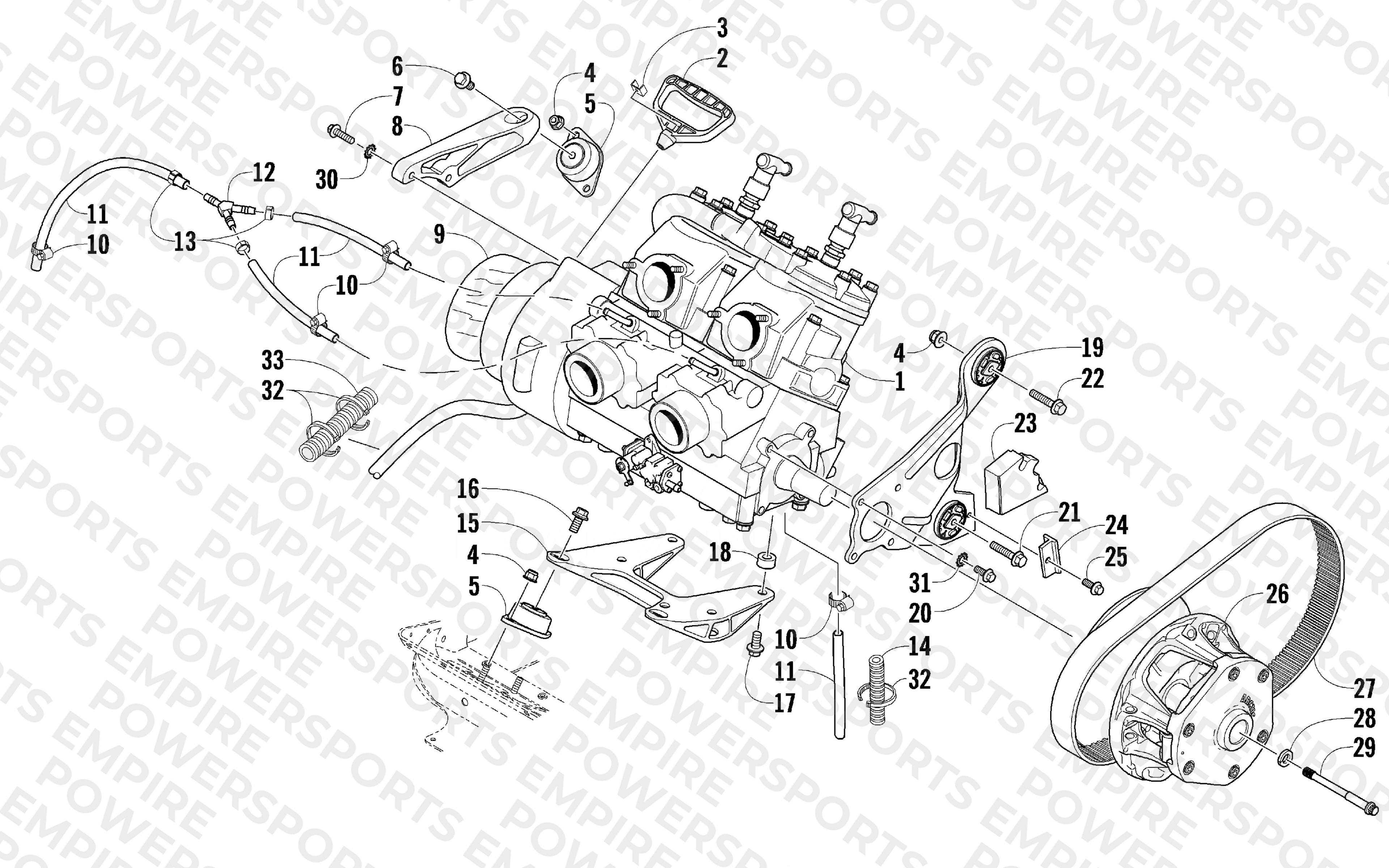 ENGINE AND RELATED PARTS