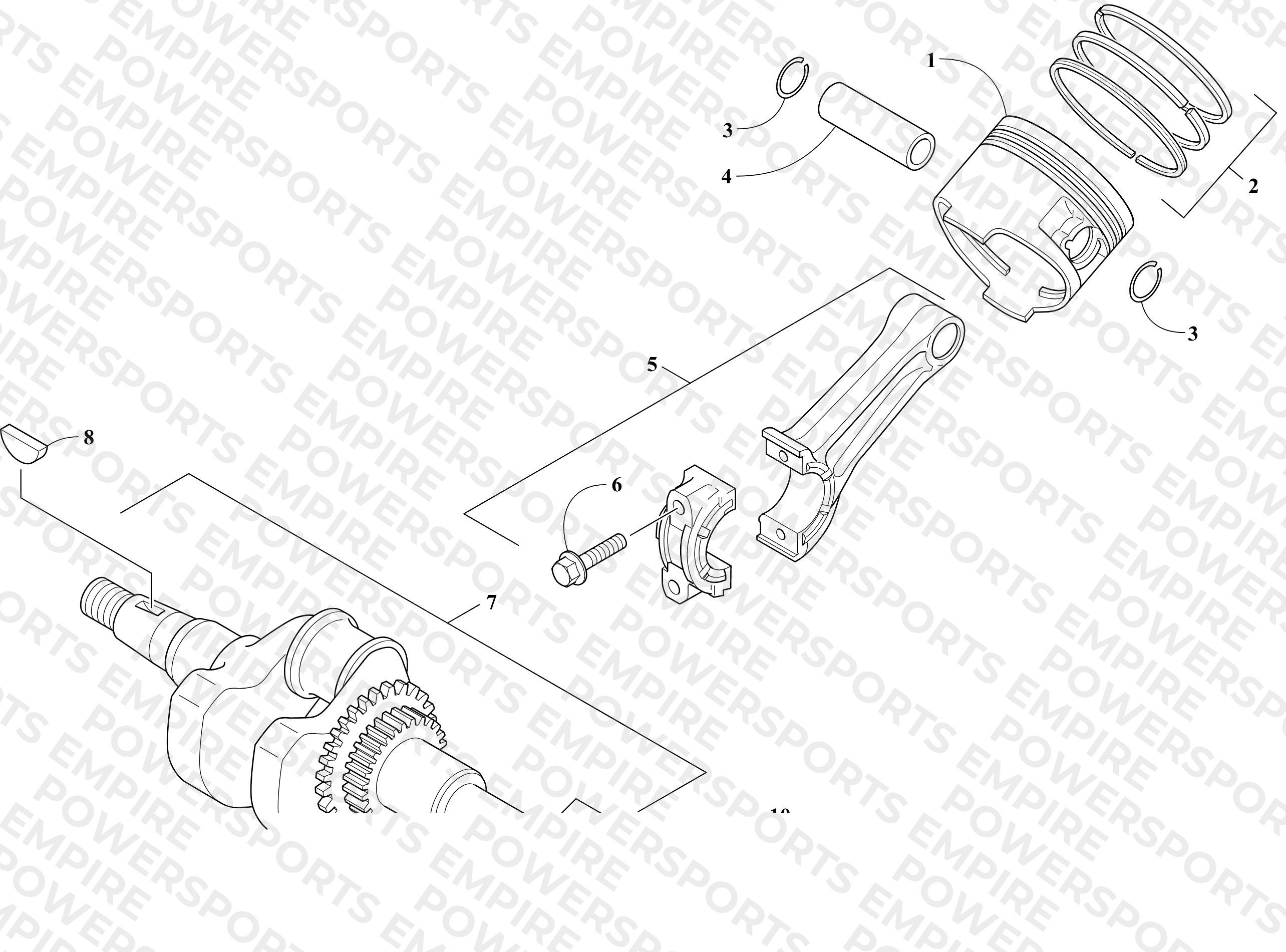 PISTON AND CRANKSHAFT ASSEMBLY
