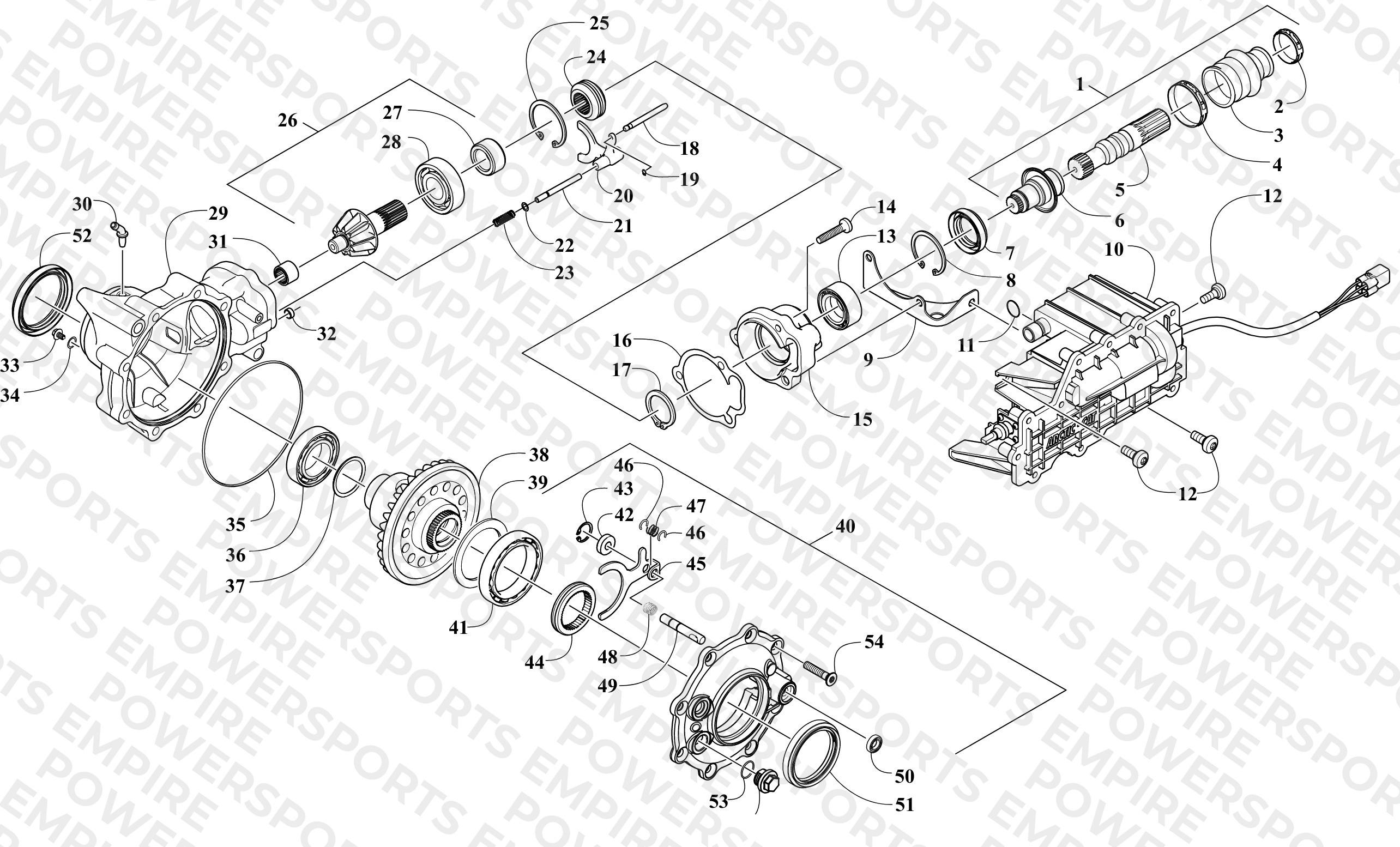 FRONT DRIVE GEARCASE ASSEMBLY
