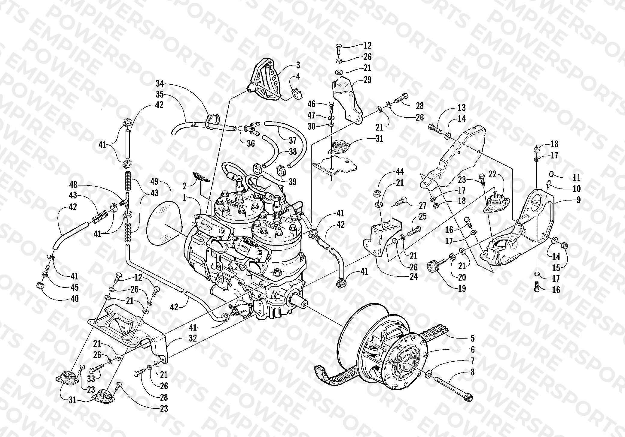 ENGINE AND RELATED PARTS