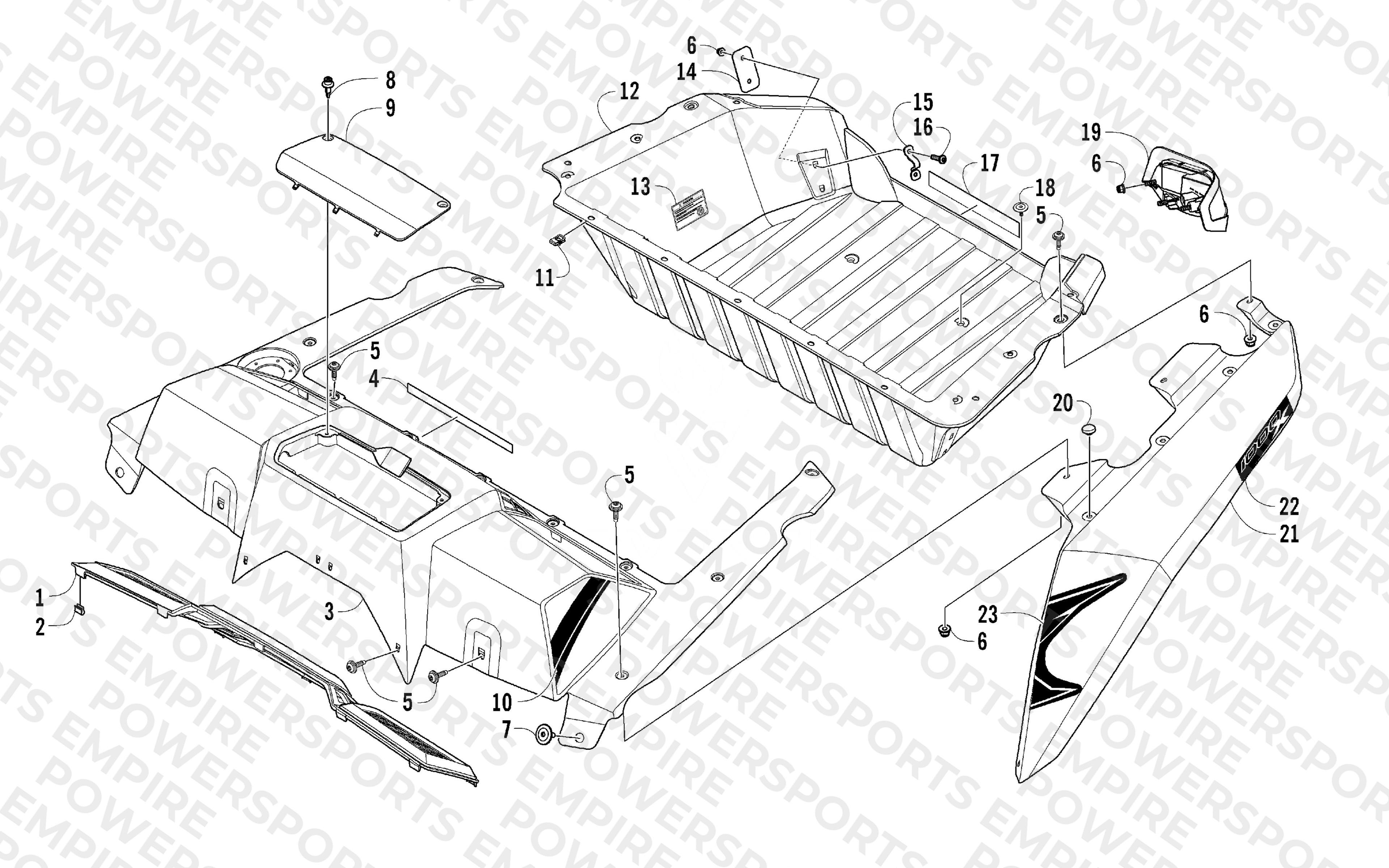 CARGO BOX AND TAILLIGHT ASSEMBLY