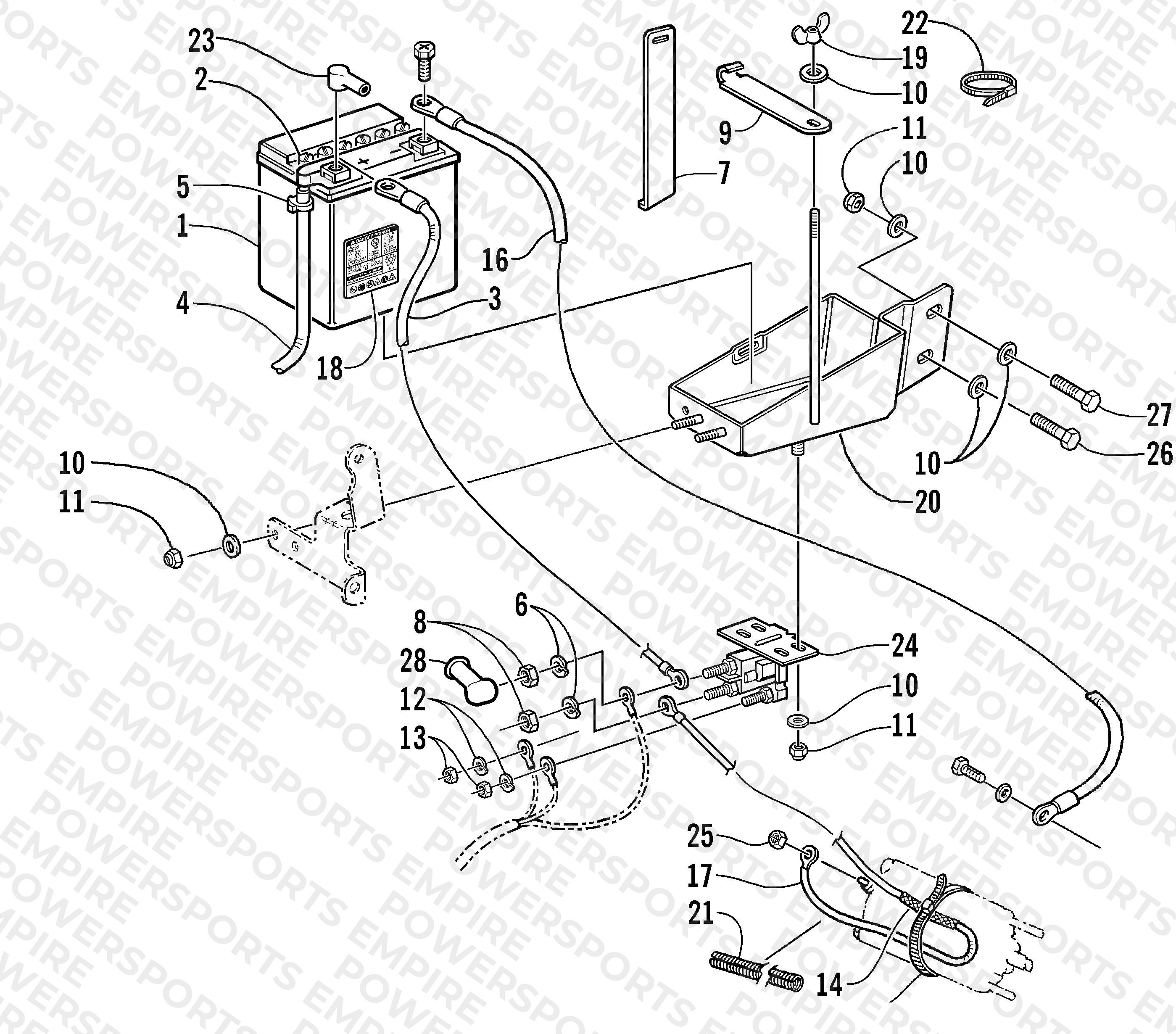 BATTERY, SOLENOID, AND CABLES