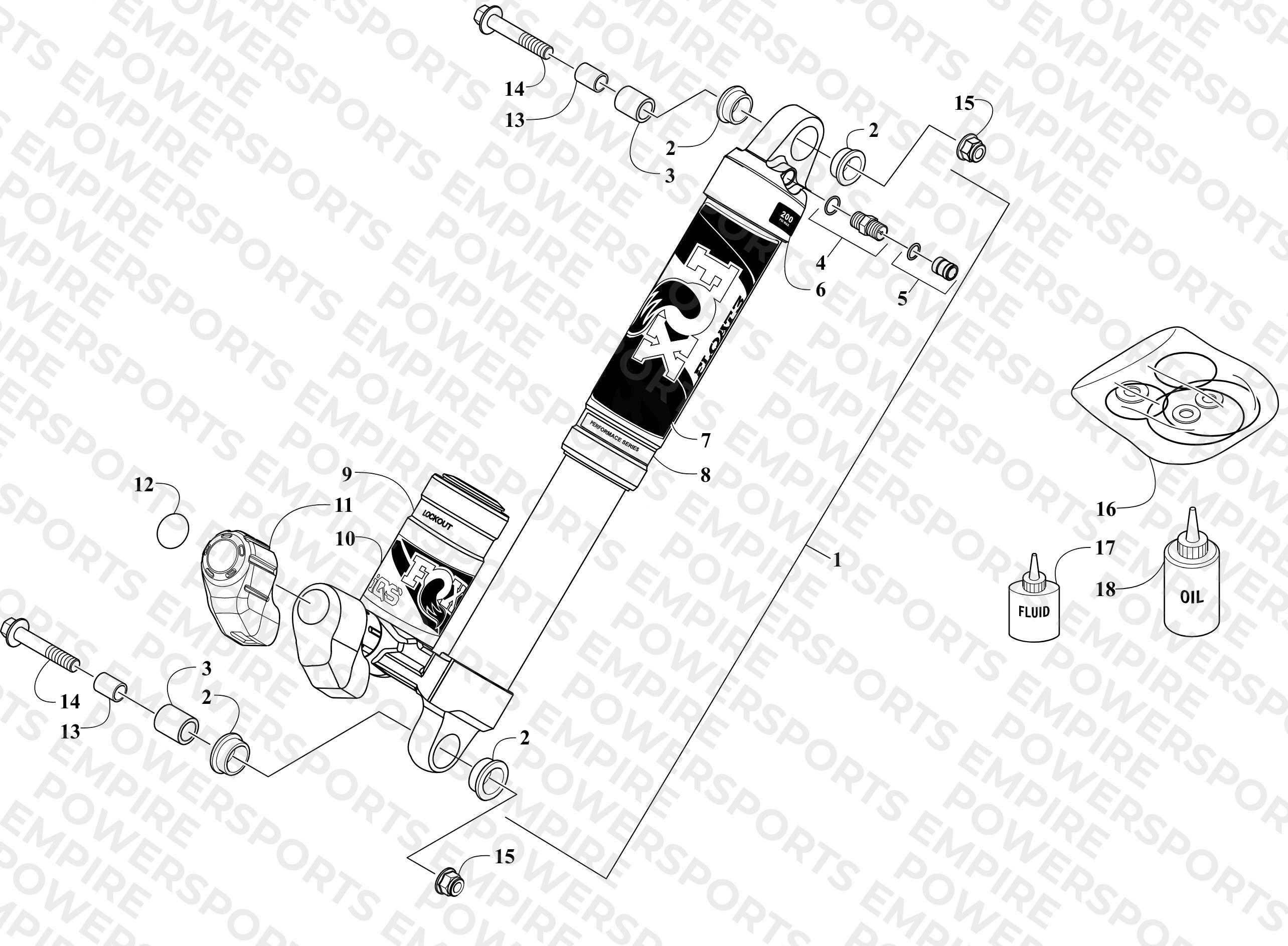 REAR SUSPENSION REAR ARM SHOCK ABSORBER