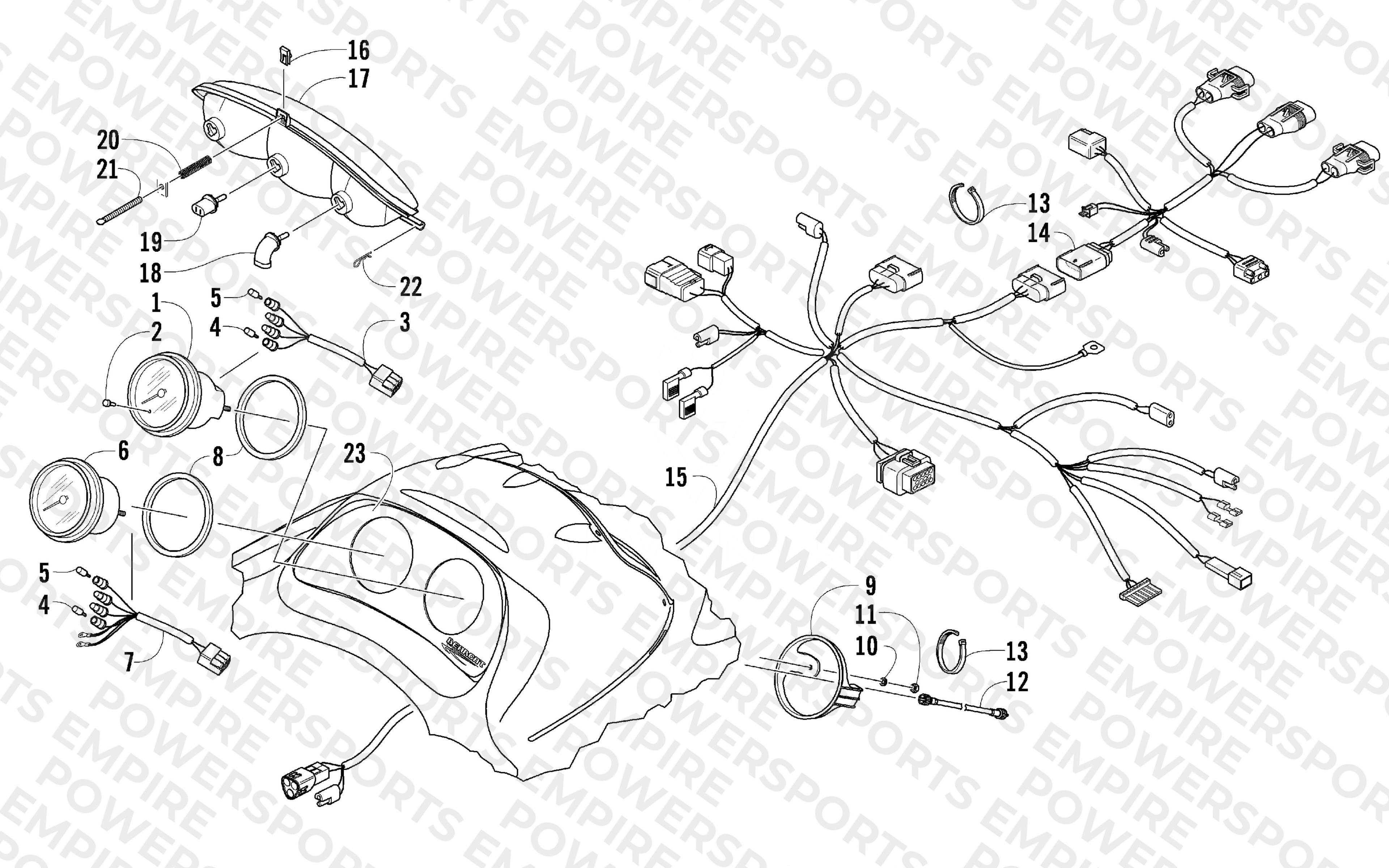 HEADLIGHT, INSTRUMENTS, AND WIRING ASSEMBLIES