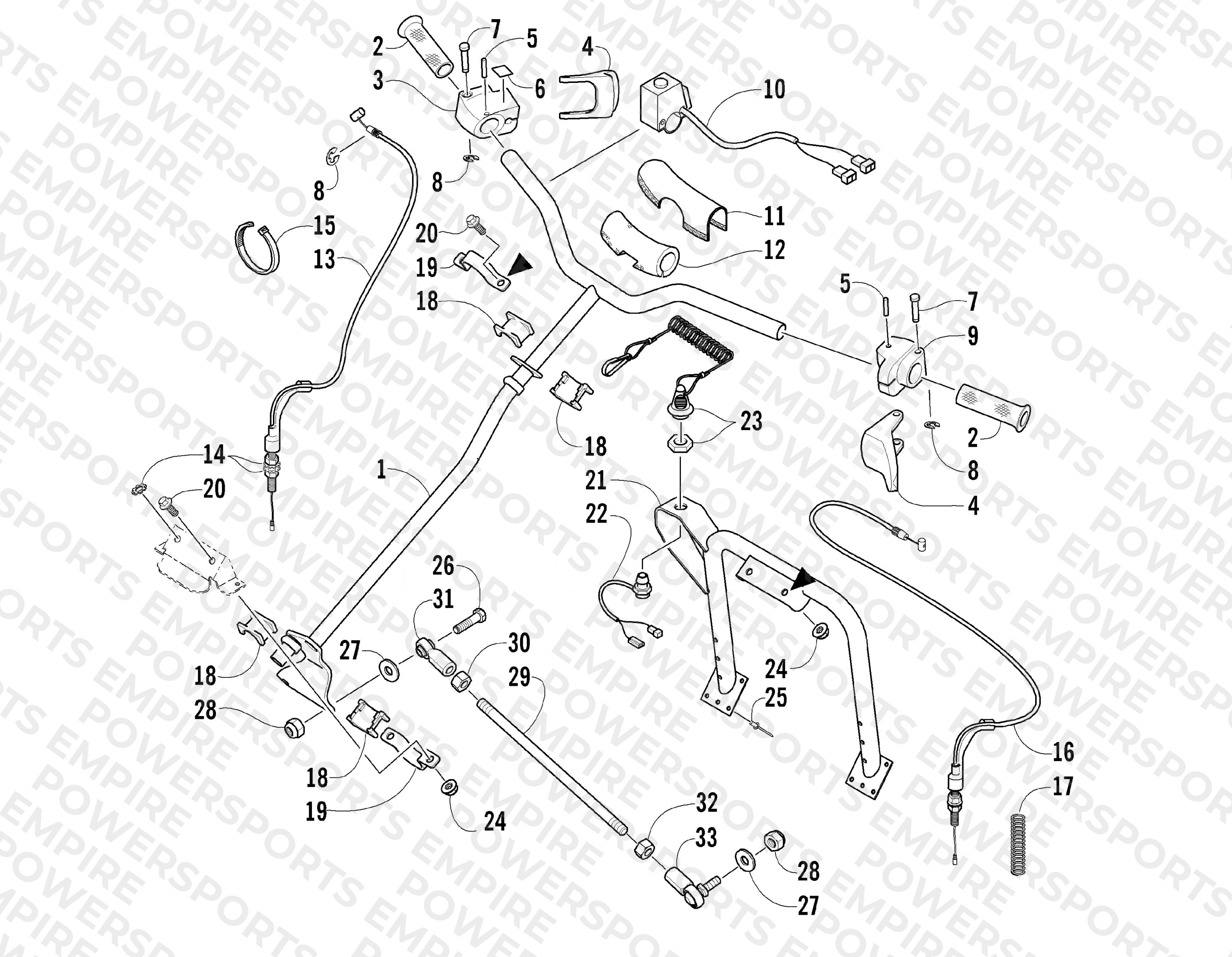STEERING POST AND TIE ROD ASSEMBLY