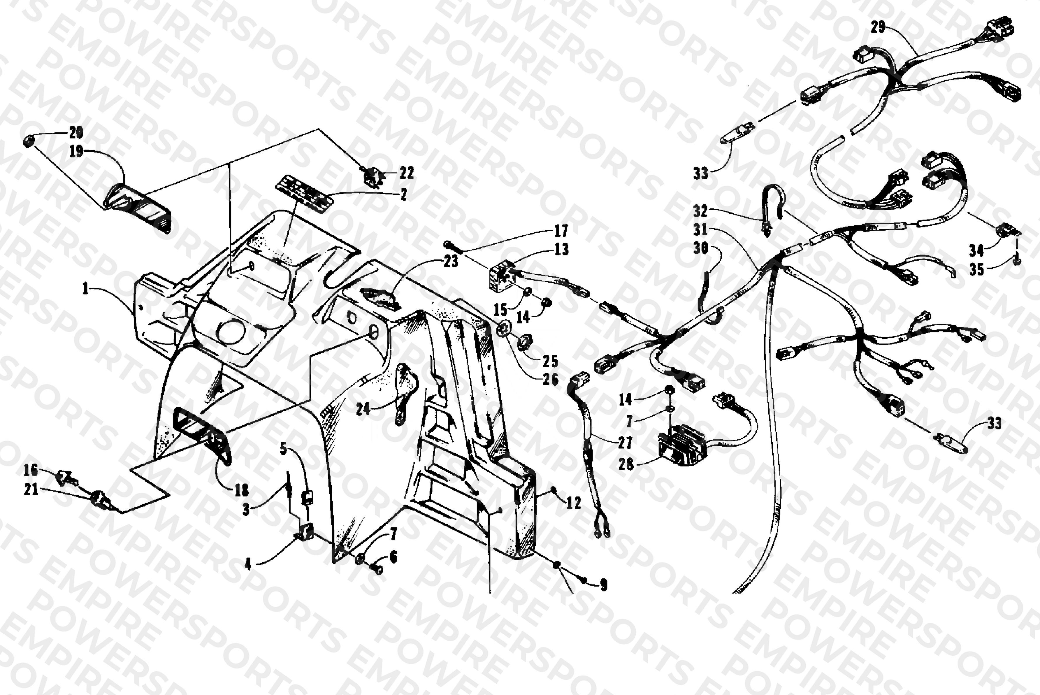CONSOLE, SWITCHES, AND WIRING ASSEMBLIES