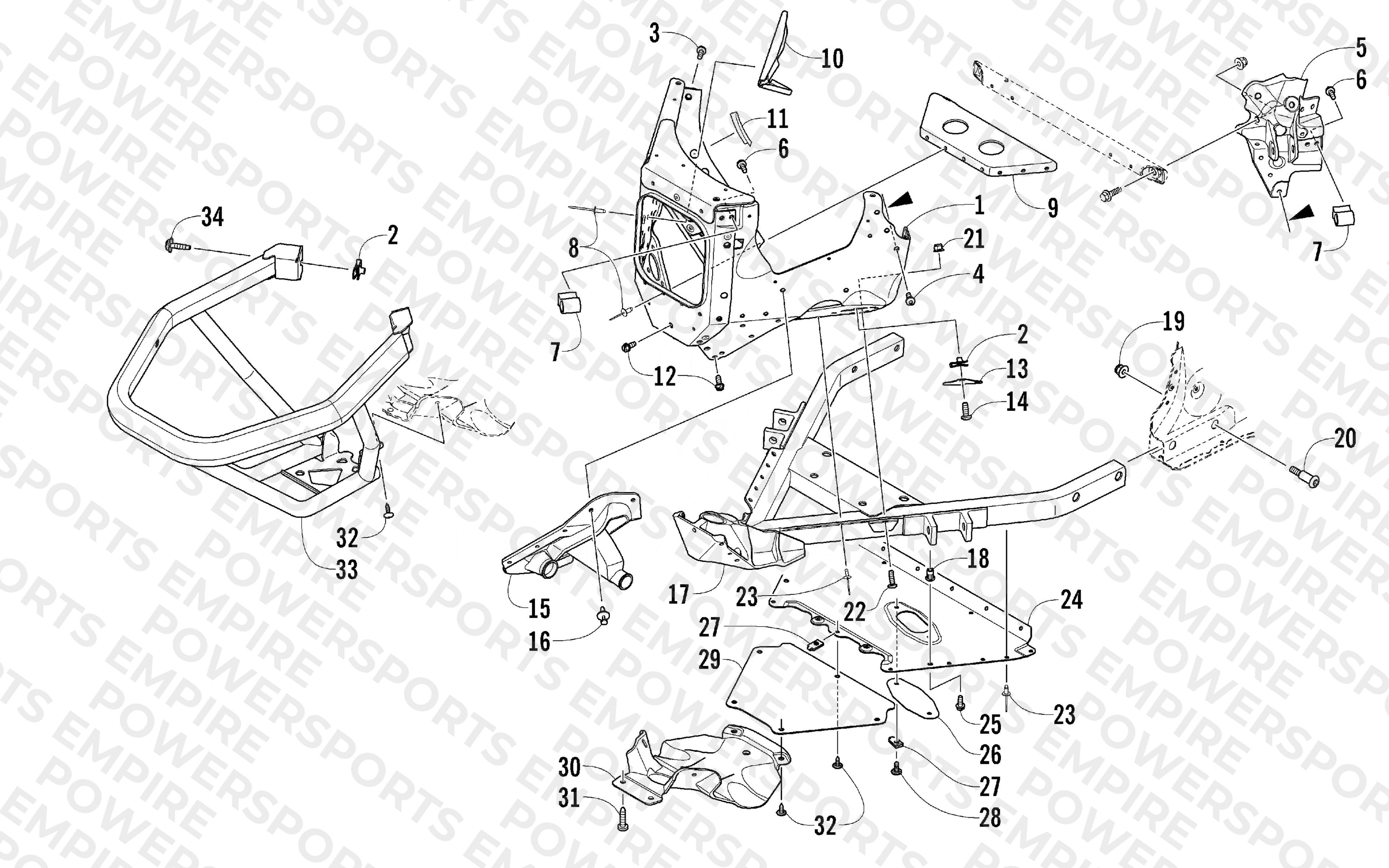 FRONT BUMPER AND FRAME ASSEMBLY