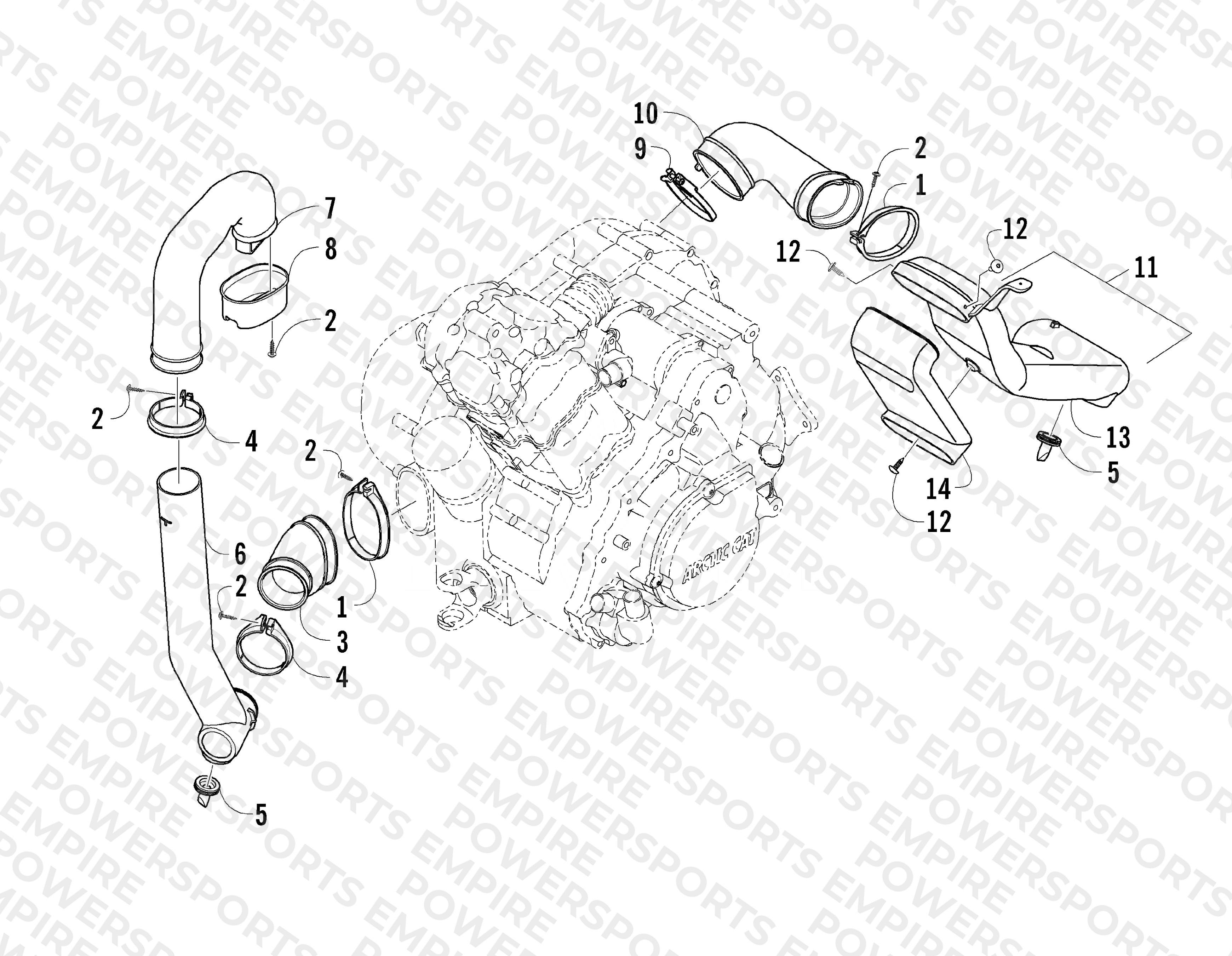 CASE/BELT COOLING ASSEMBLY