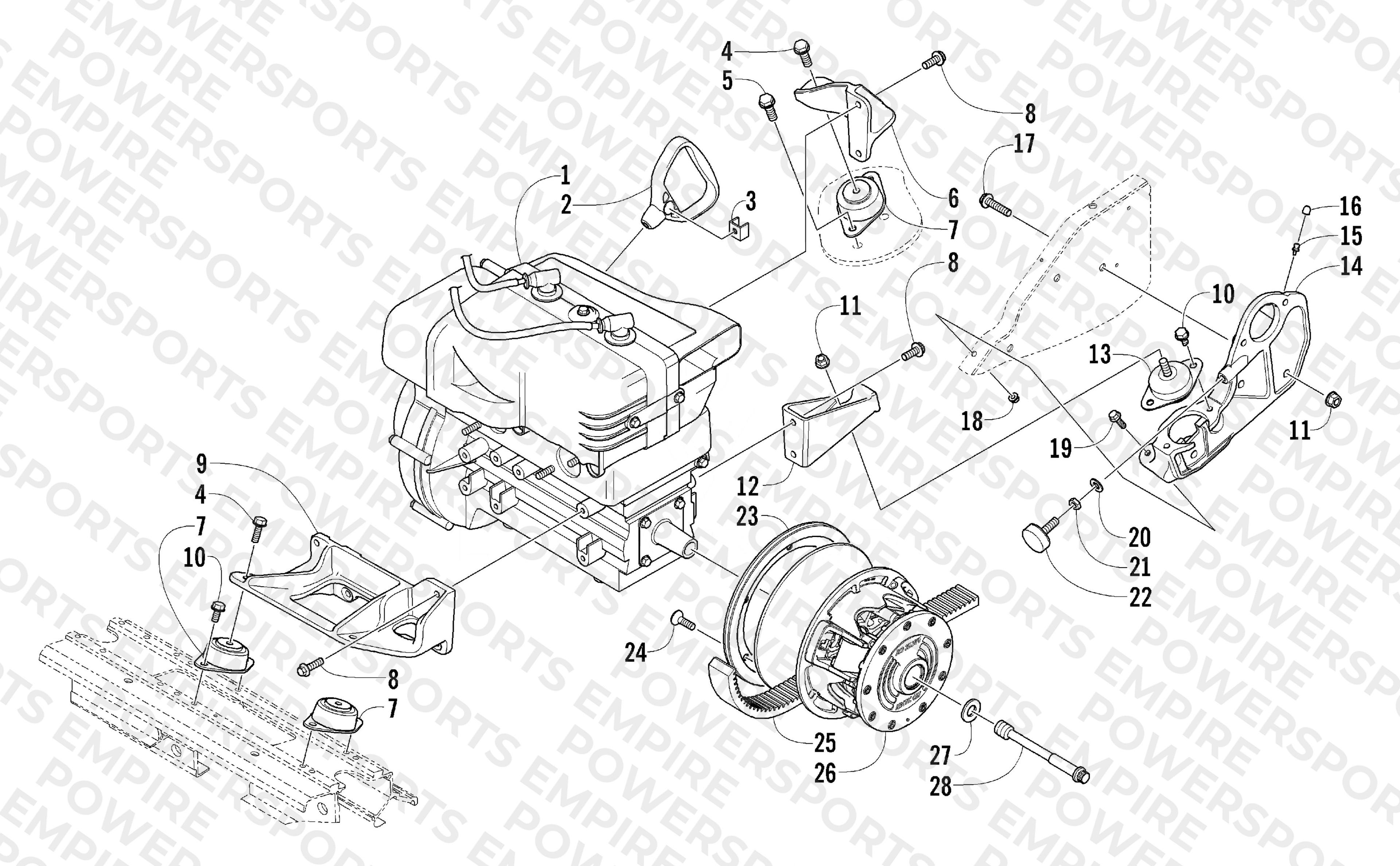 ENGINE AND RELATED PARTS
