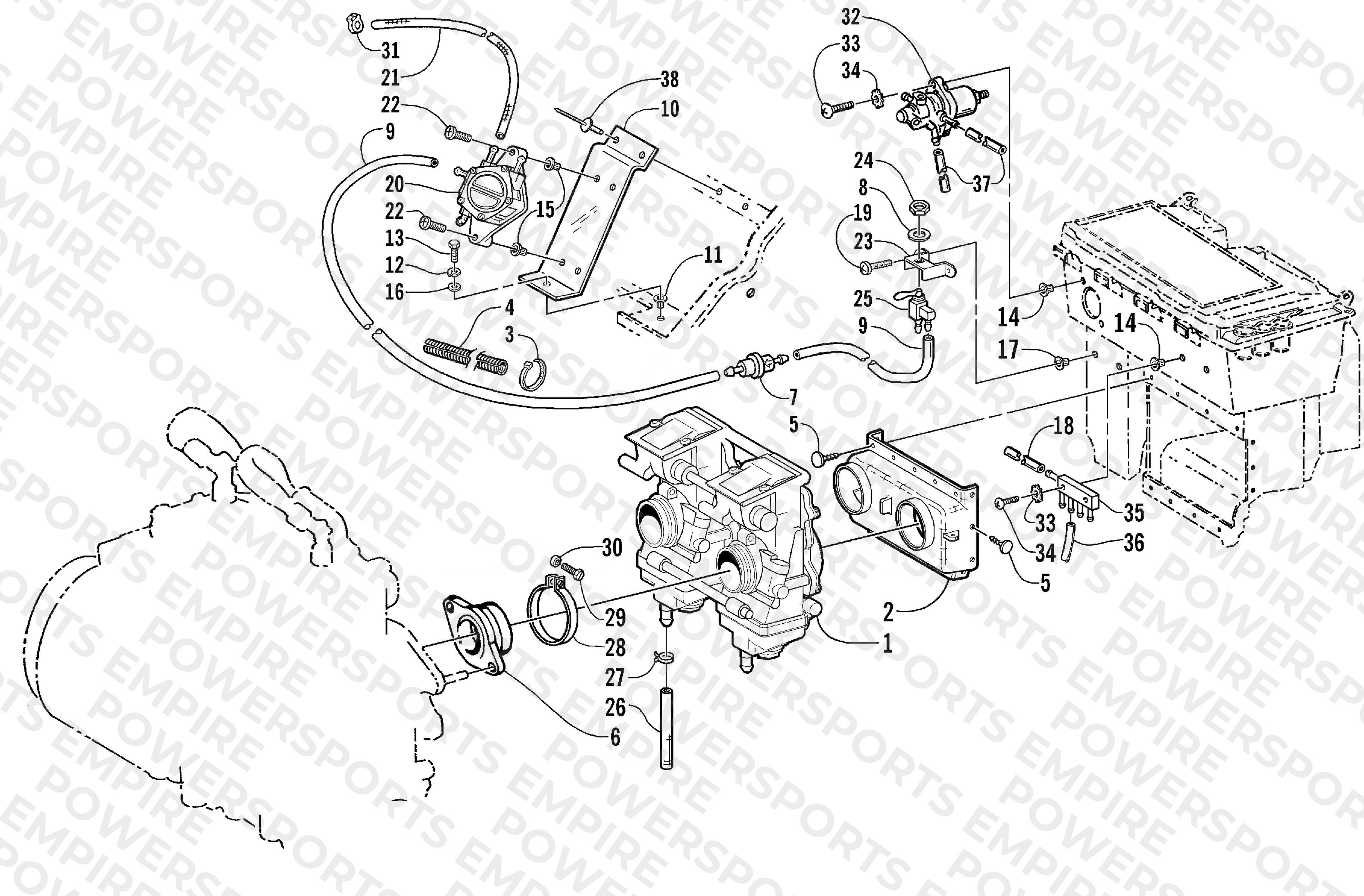 CARBURETOR AND FUEL PUMP ASSEMBLY