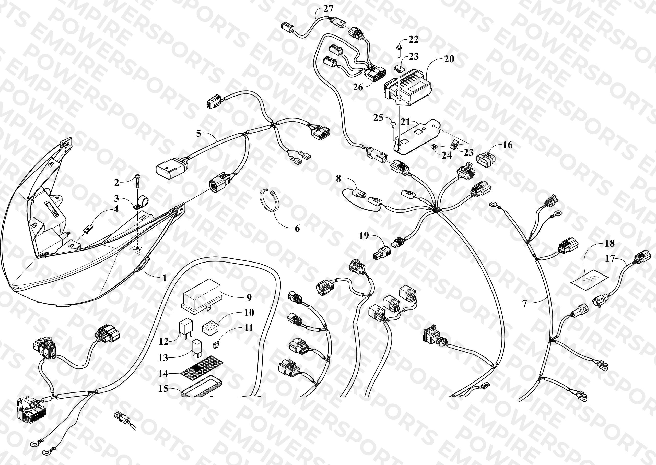 HEADLIGHT AND WIRING ASSEMBLIES