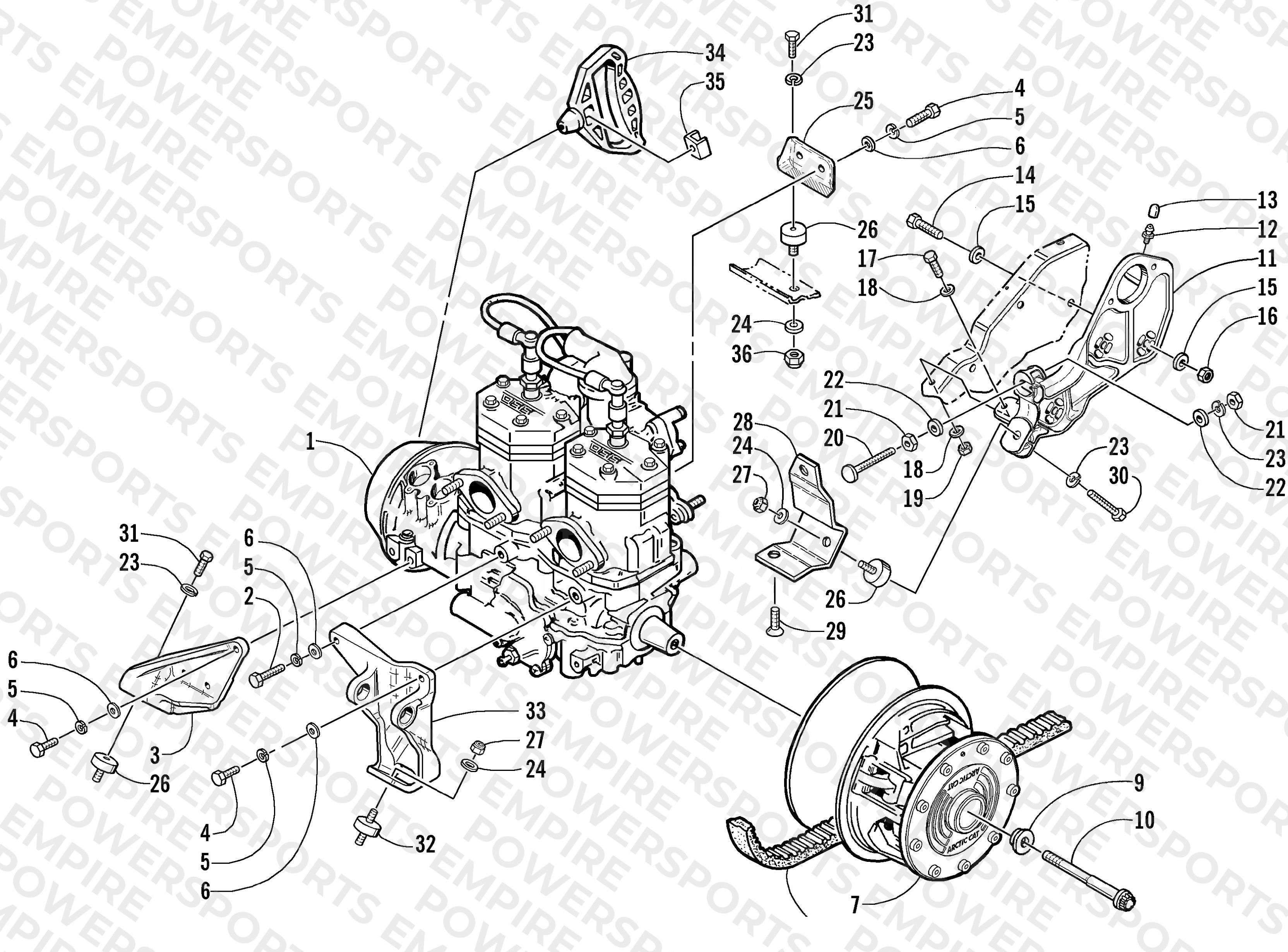 ENGINE AND RELATED PARTS