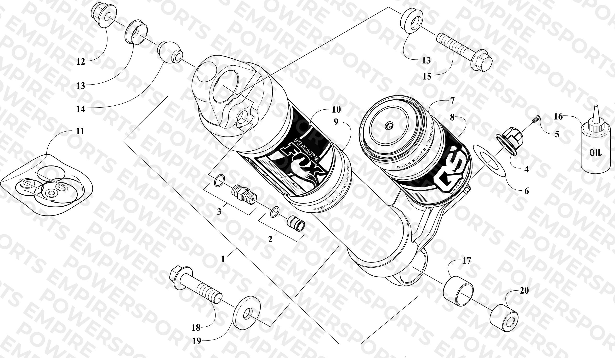 REAR SUSPENSION FRONT ARM SHOCK ABSORBER