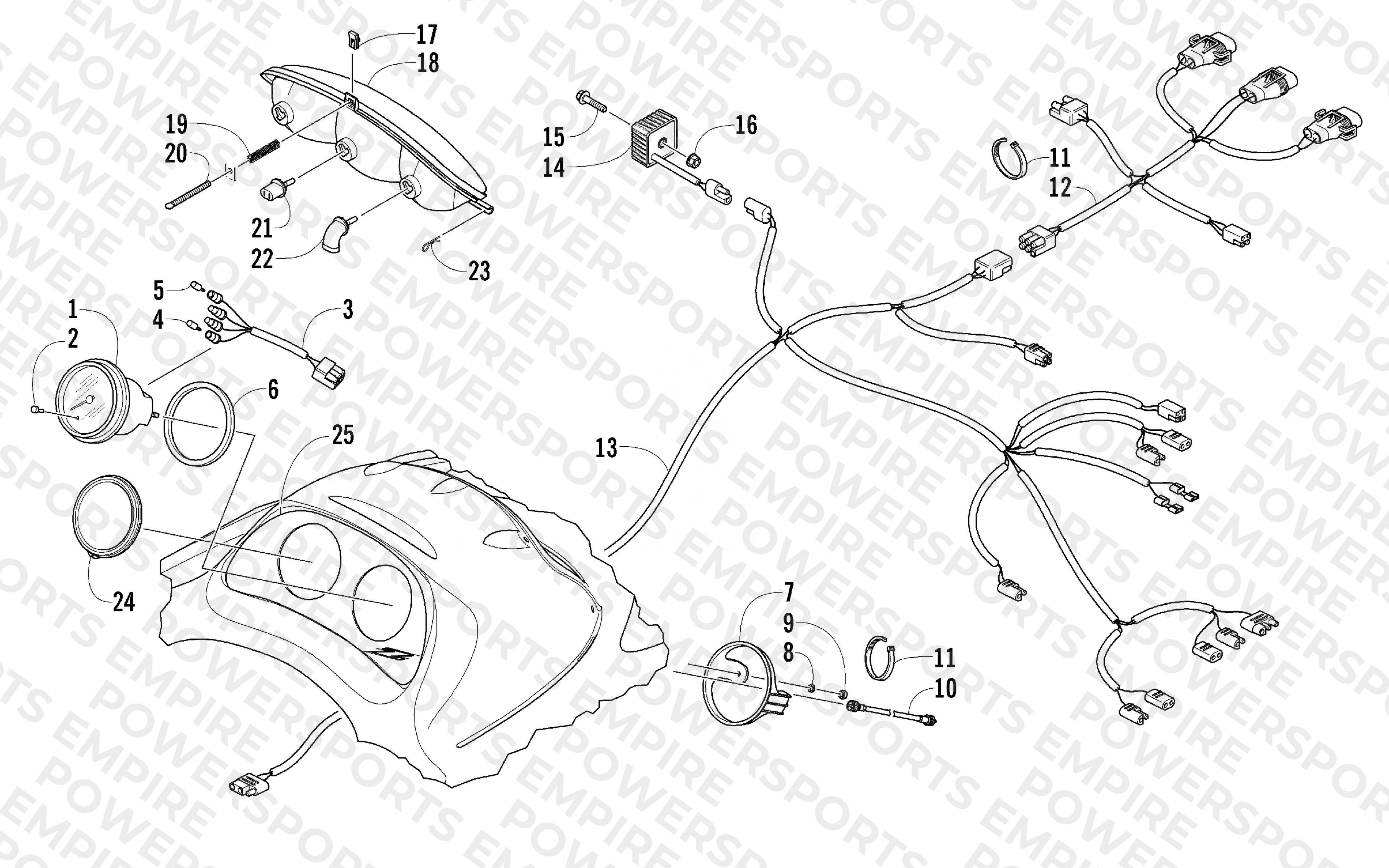 HEADLIGHT, INSTRUMENTS, AND WIRING ASSEMBLIES
