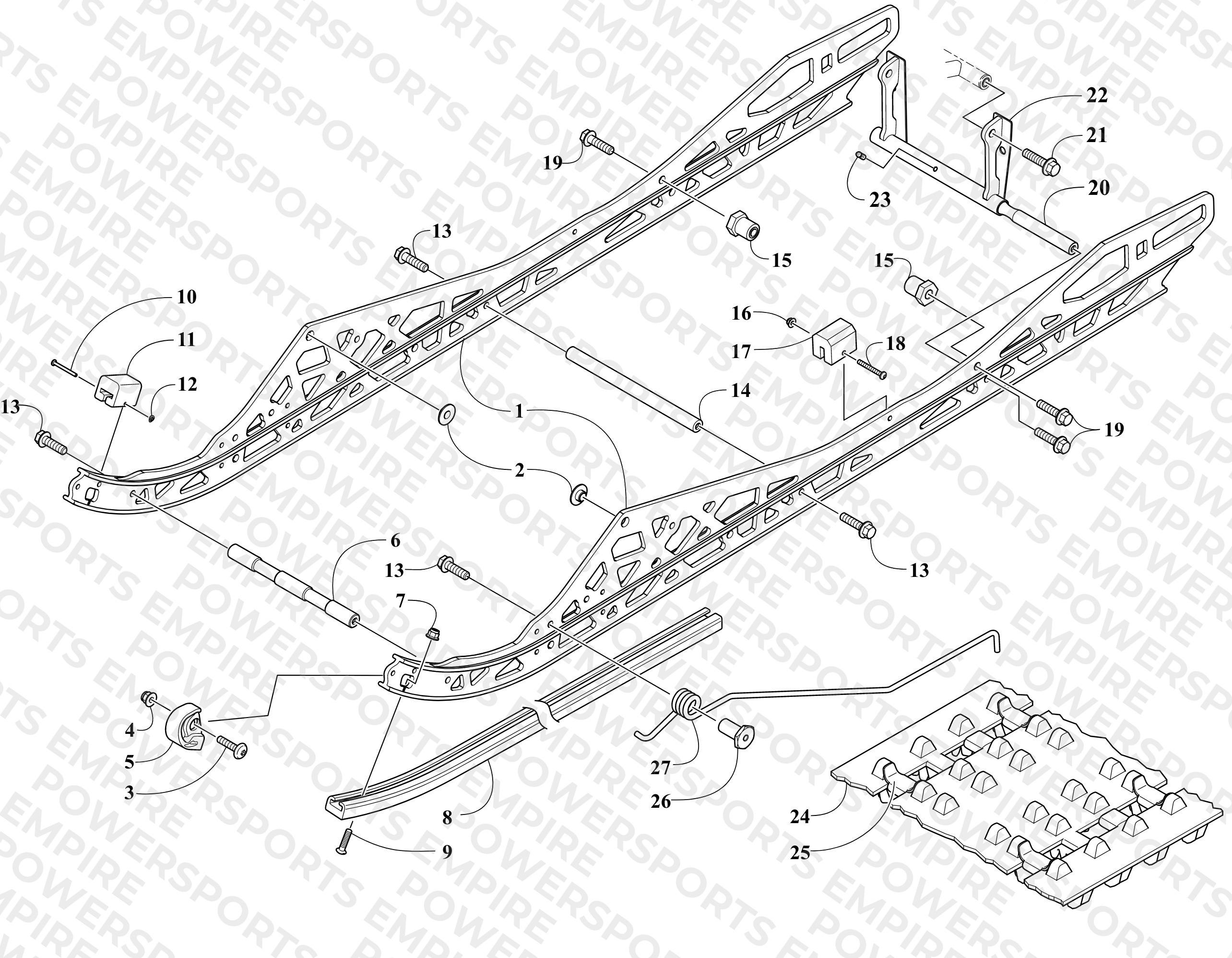 SLIDE RAIL AND TRACK ASSEMBLY