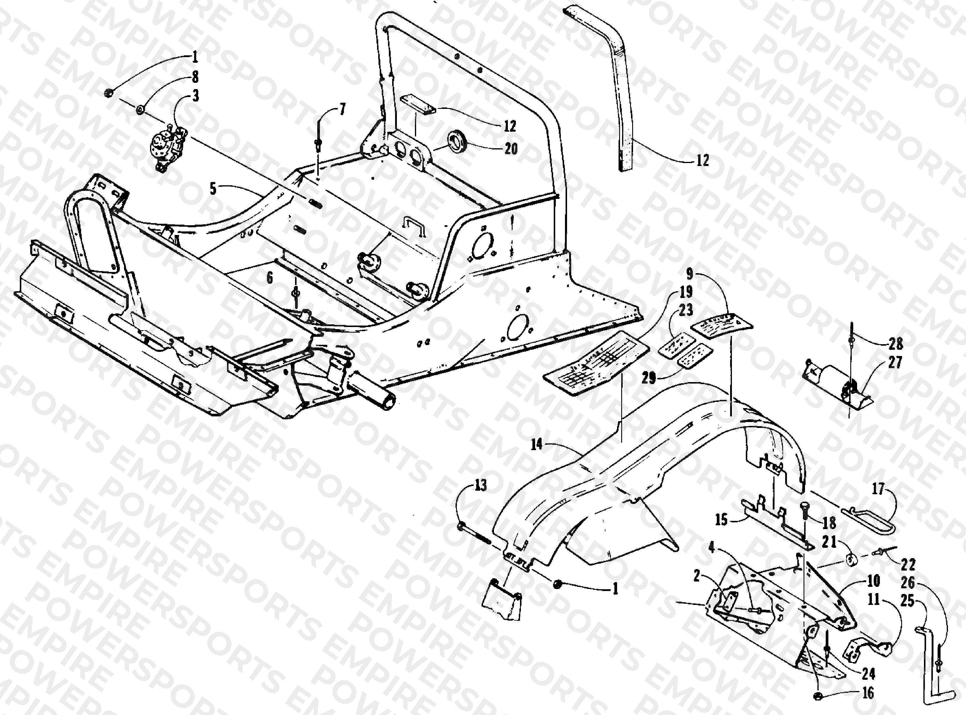FRONT FRAME AND FOOTREST ASSEMBLY