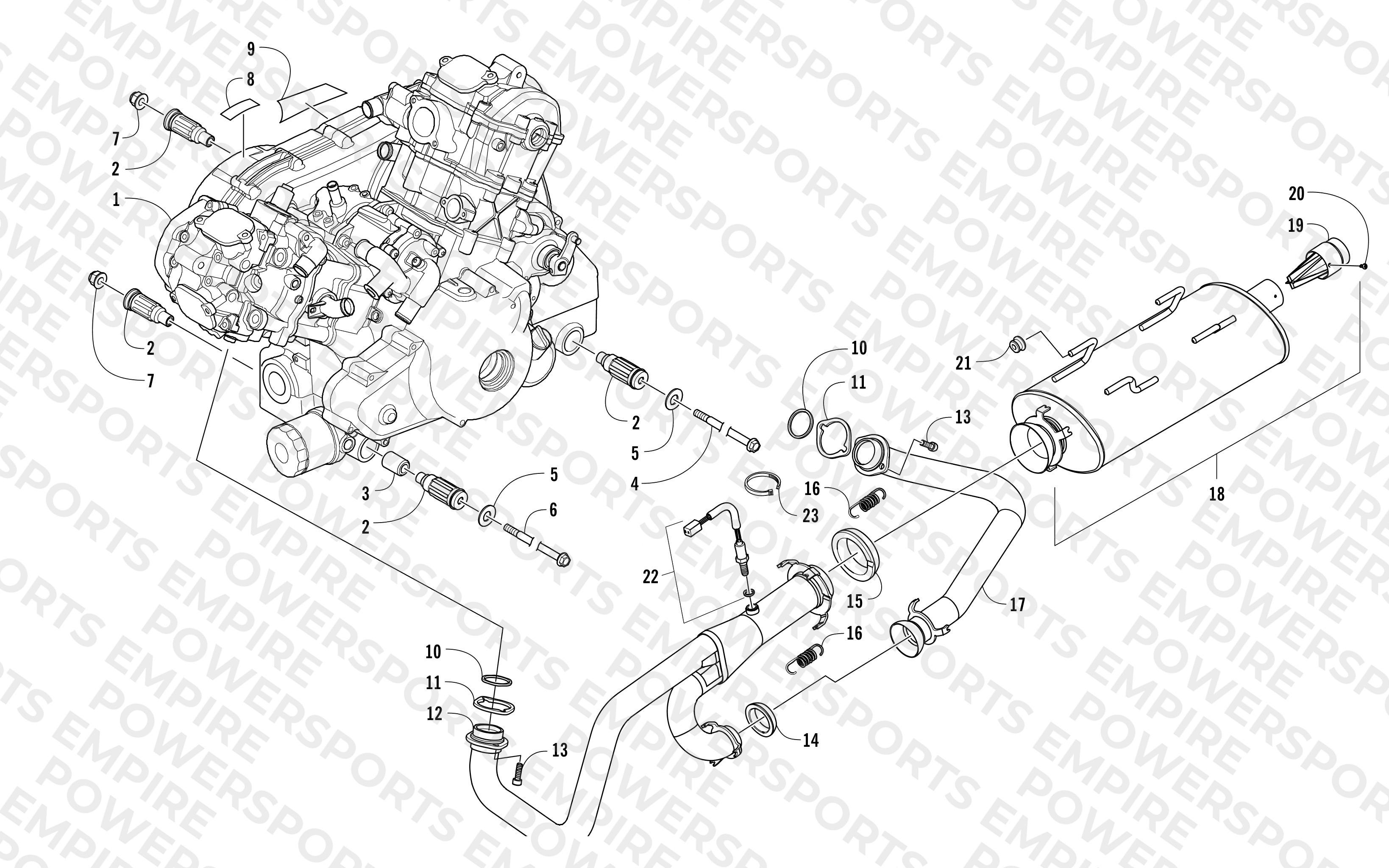 ENGINE AND EXHAUST