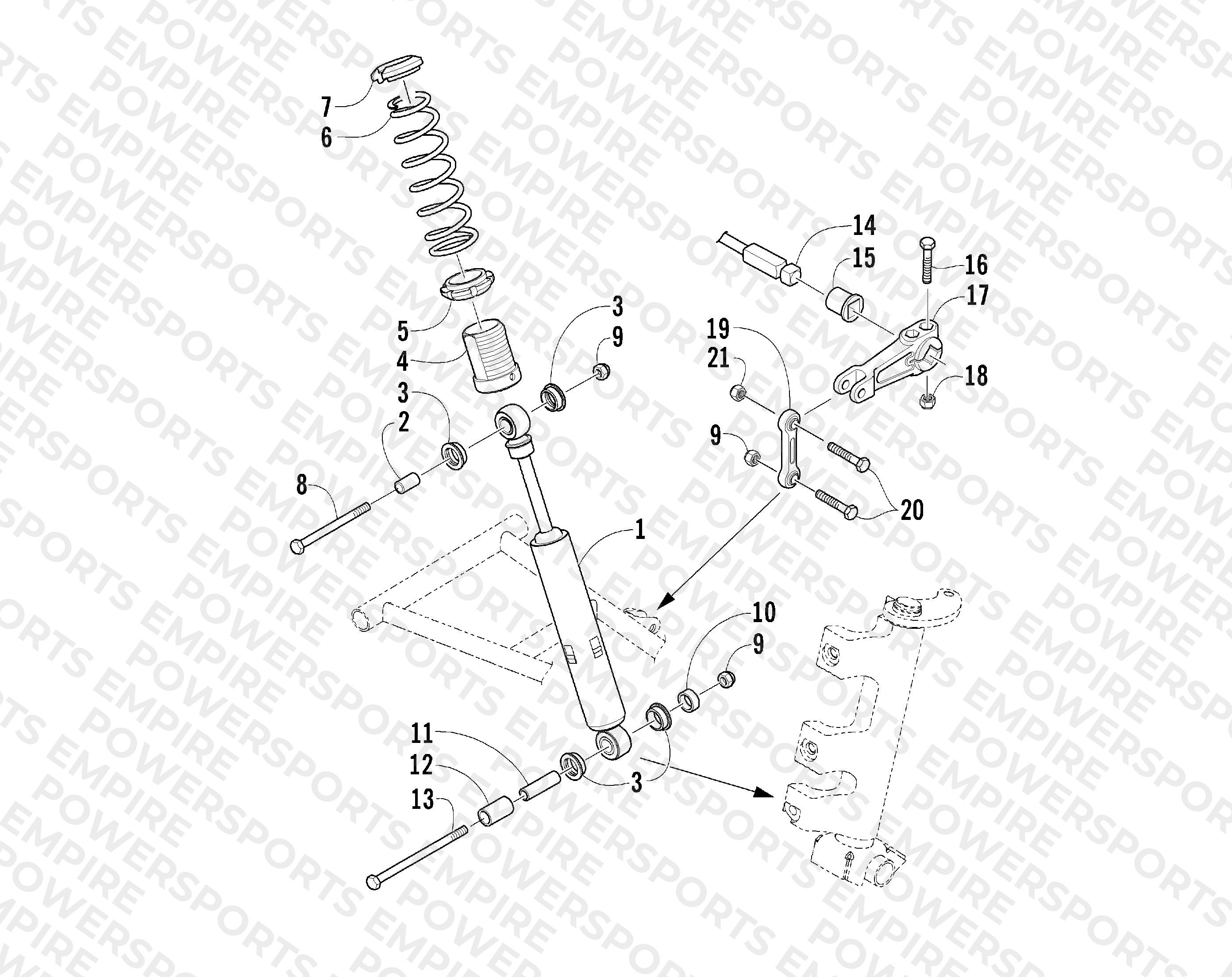 SHOCK ABSORBER AND SWAY BAR ASSEMBLY