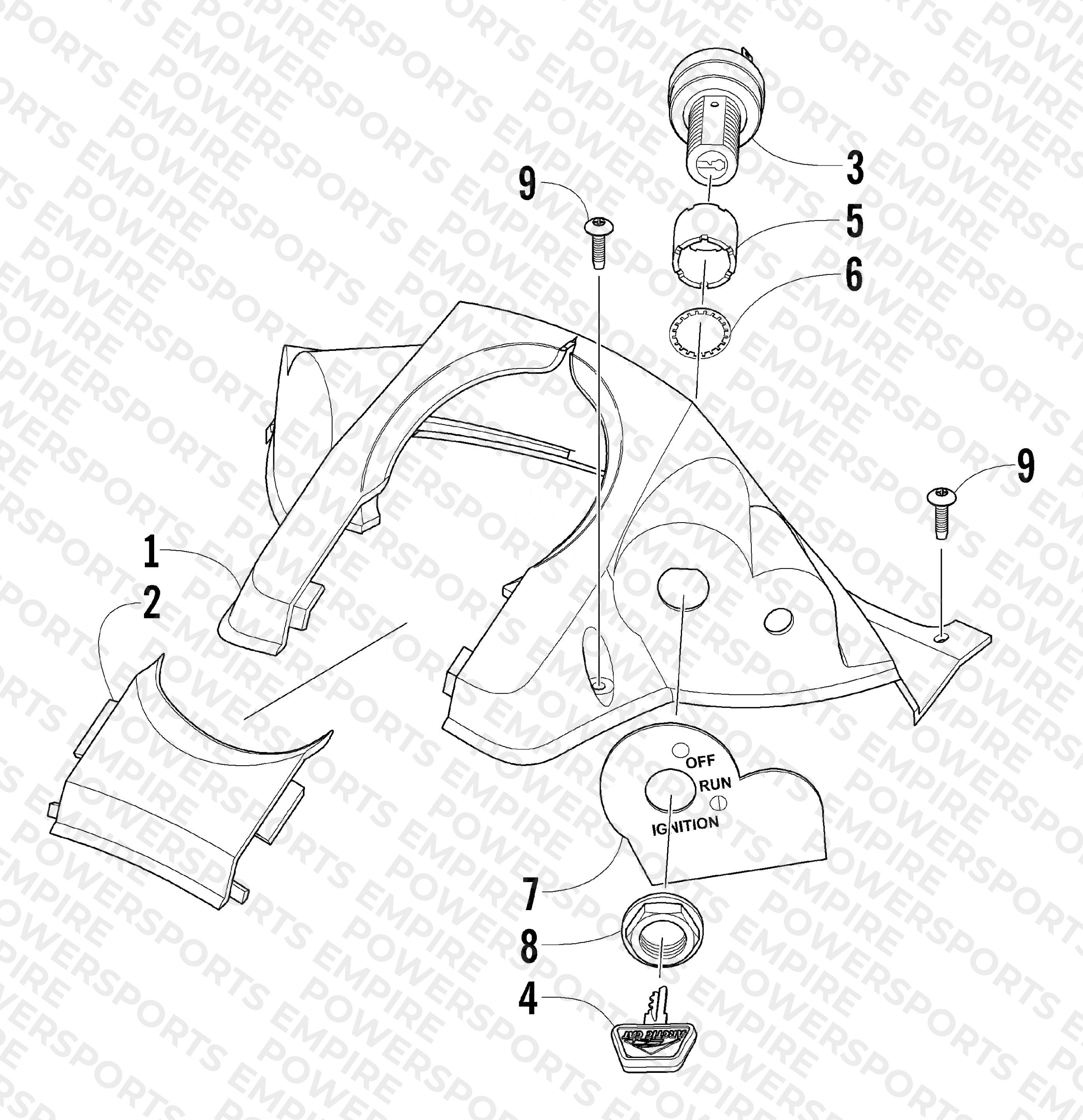 CONSOLE AND SWITCH ASSEMBLY